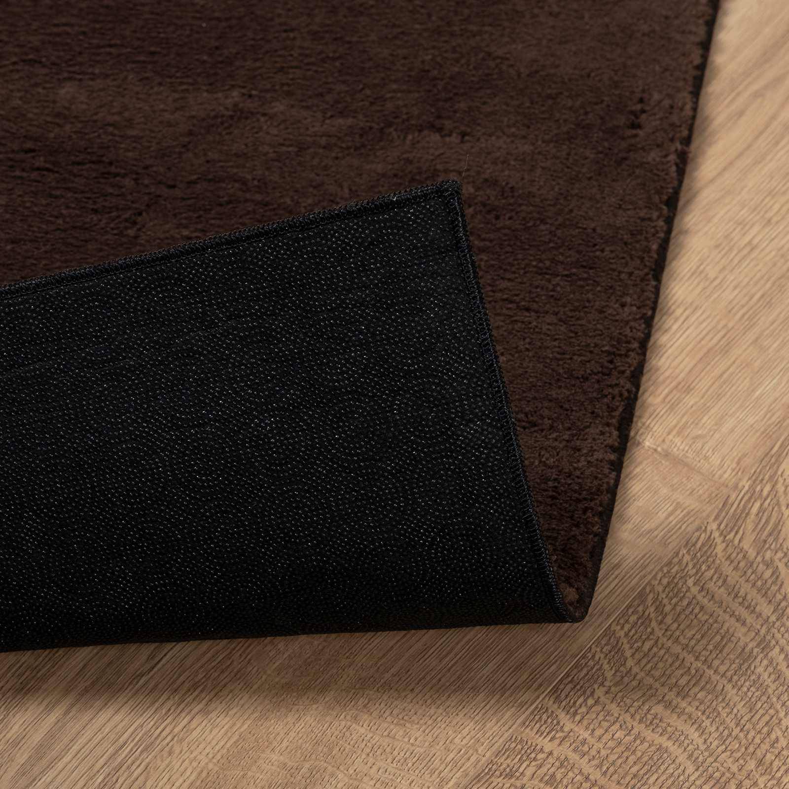 vidaXL Mittlerer Flor weicher und waschbarer Teppich HUARTE Braun