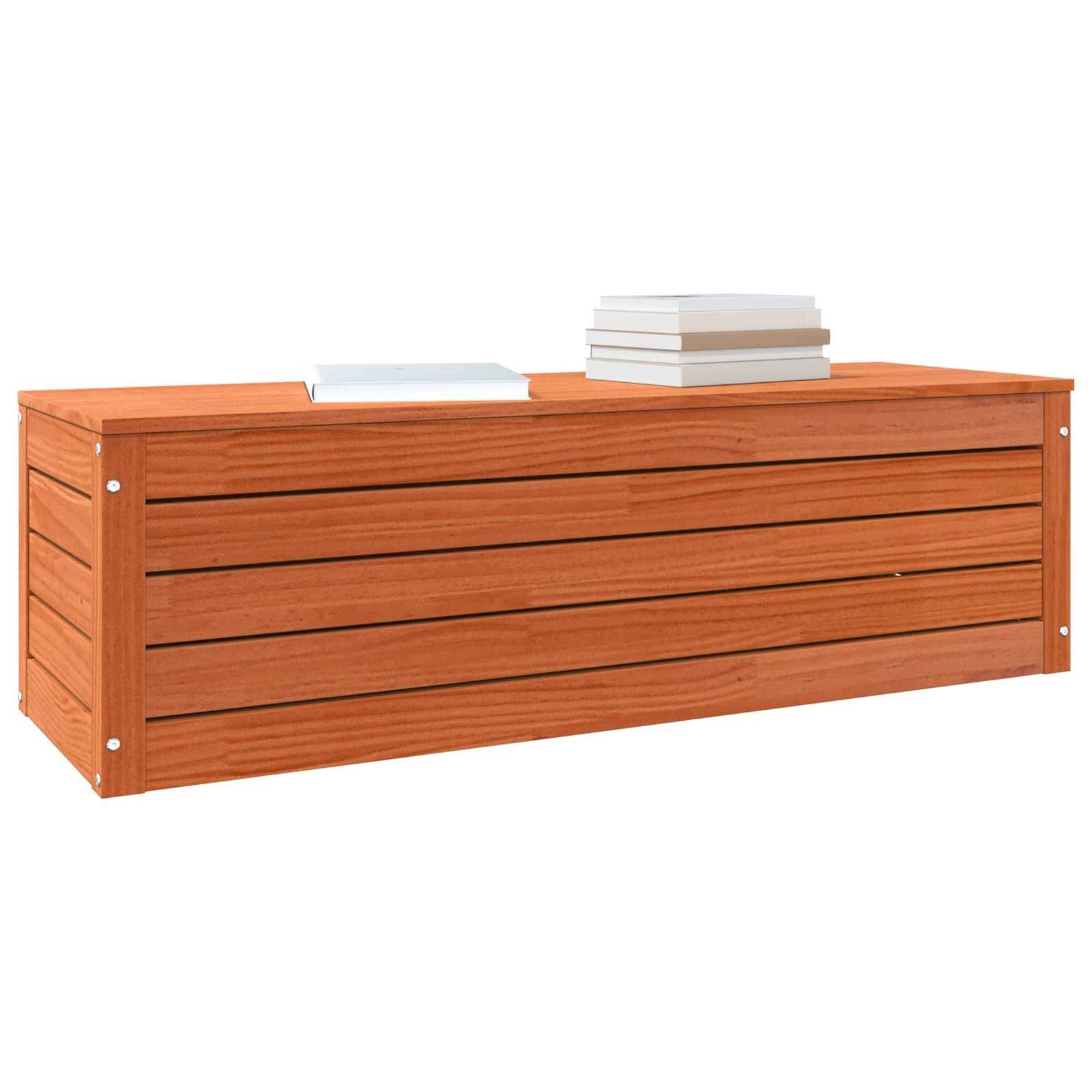 vidaXL Aufbewahrungsbox mit Speicher Wachsbraun 109 x 36,5 x 33 cm