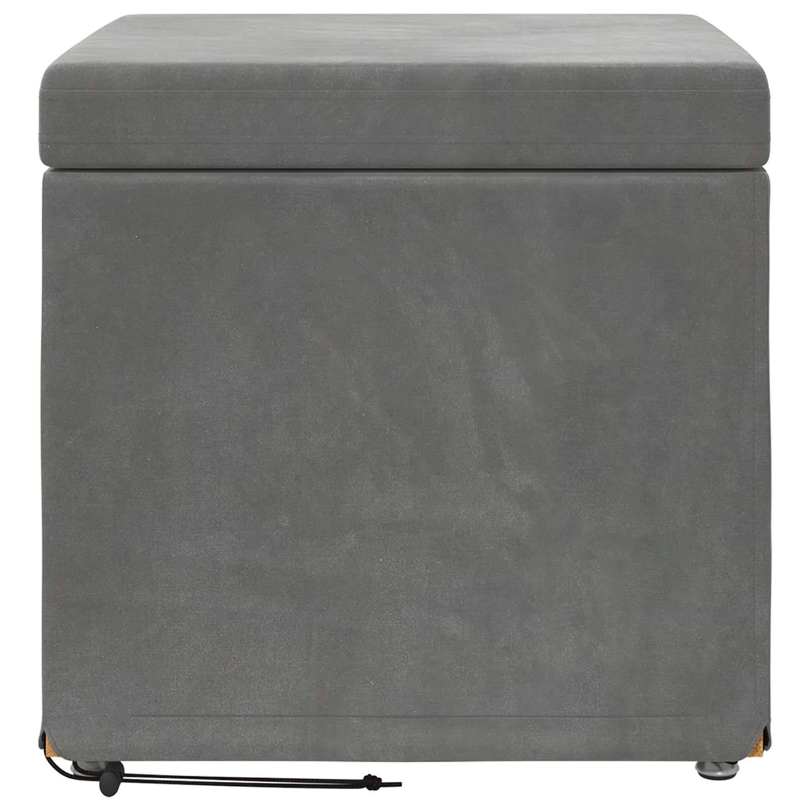 vidaXL Hocker Dunkelgrau 41 x 41 x 40 cm Samt und Engineering Holz