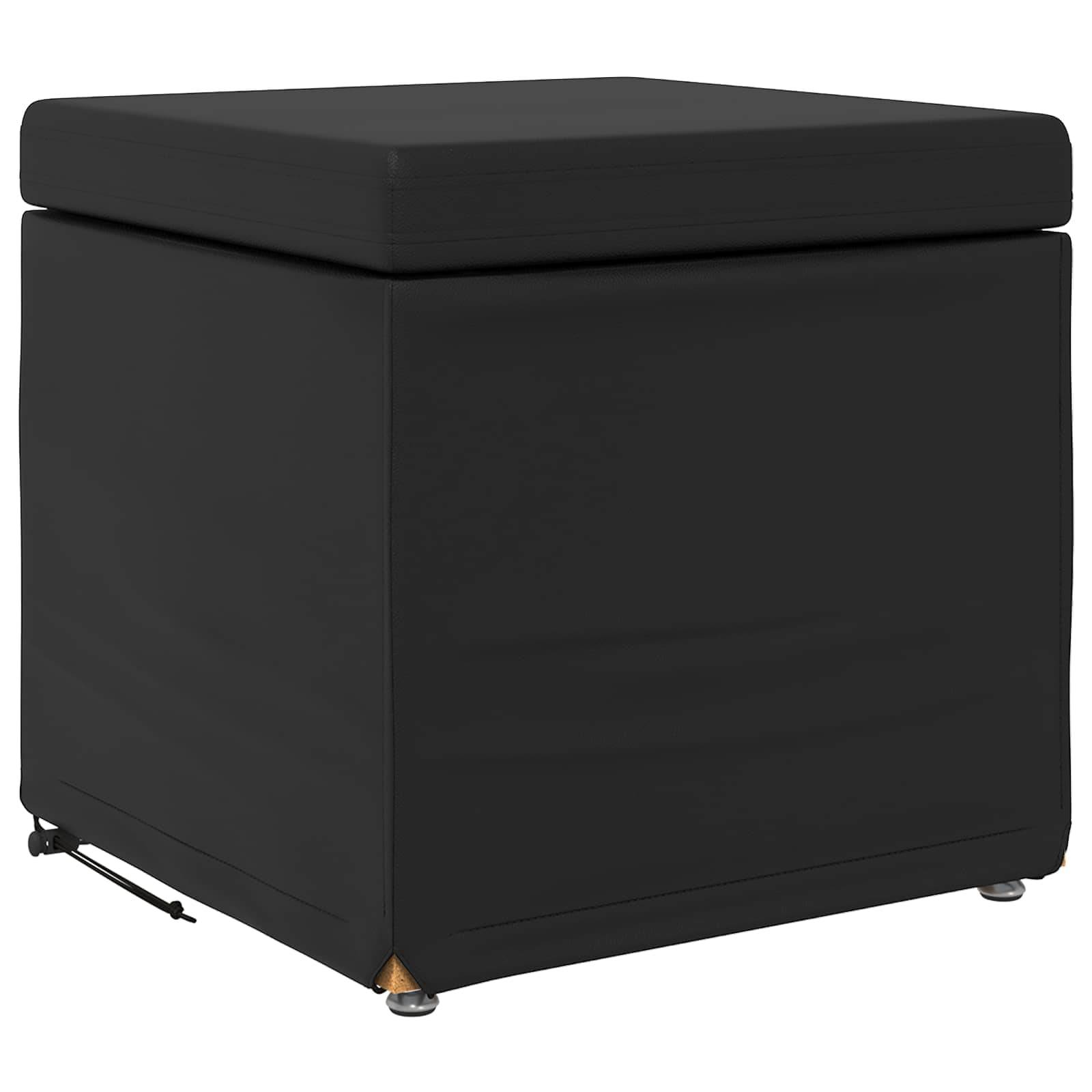 vidaXL Hocker Schwarz 41 x 41 x 40 cm Kunstleder und Engineering Holz