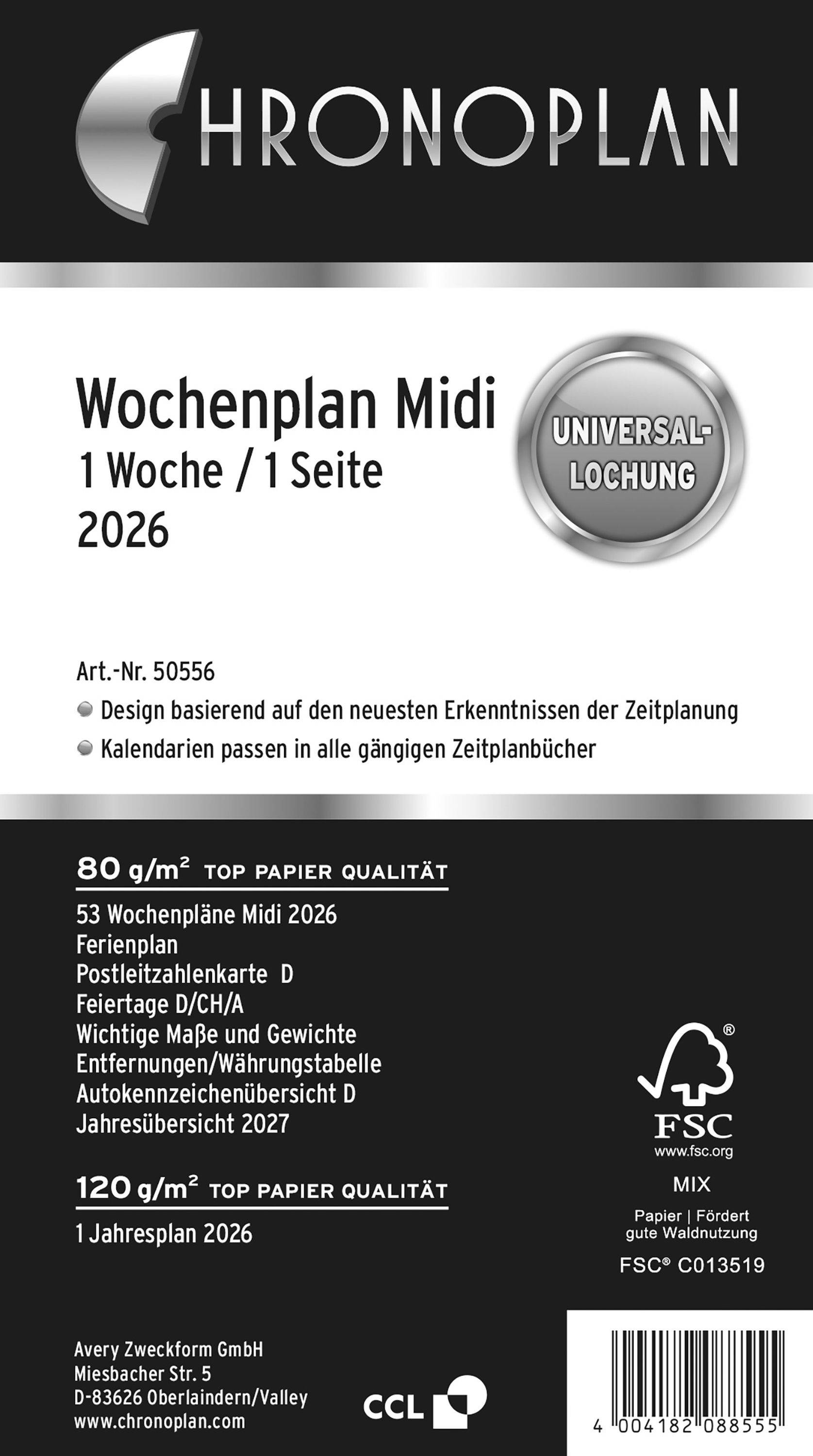 „Wochenplaner Midi 2026