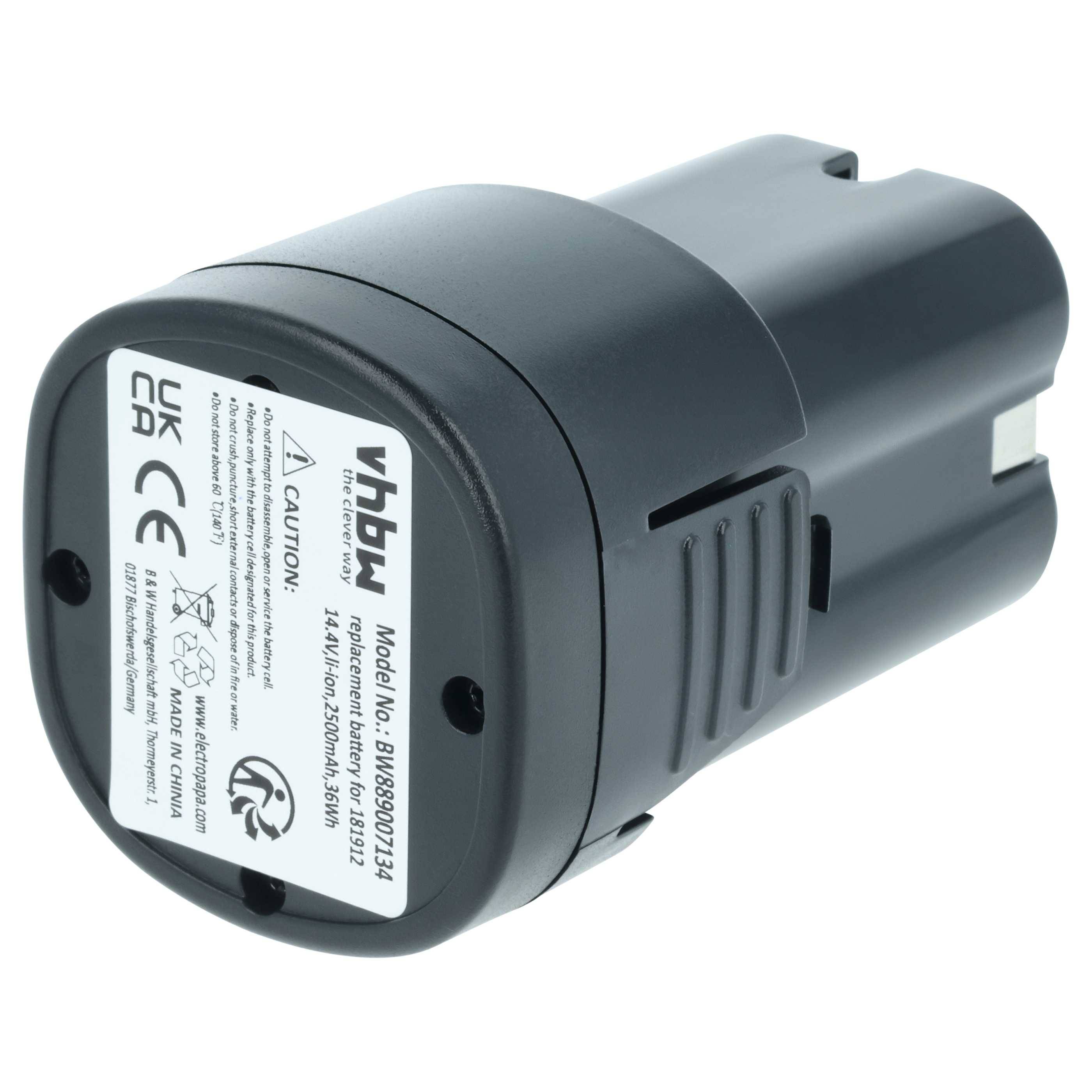 vhbw Akku kompatibel mit Agrarzone PowerCut Schermaschine (2500 mAh, 14,4 V, Li-Ion)