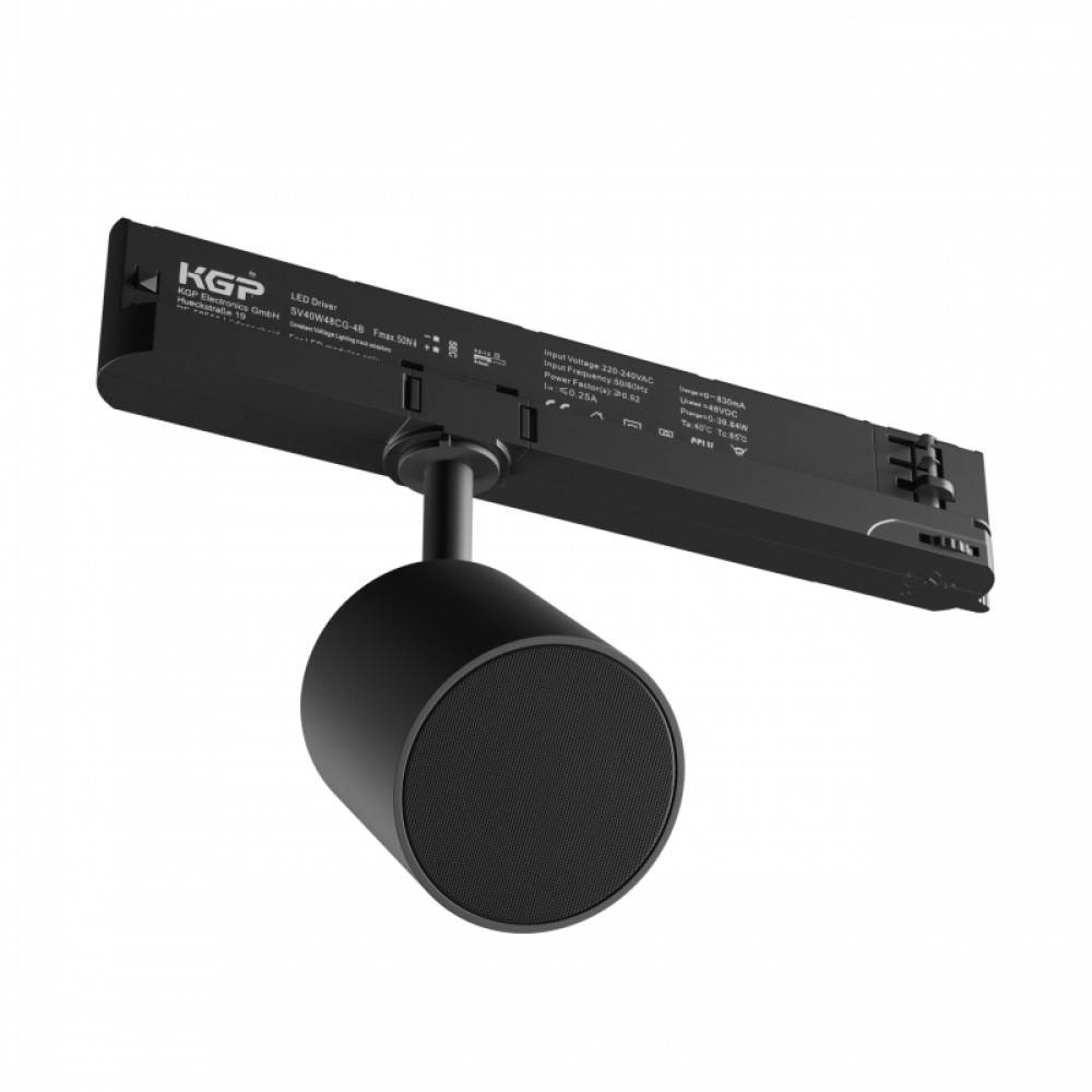 SpectrumLED 3-Phasen Stromschienenstrahler Speaker Bluetooth Lautsprecherbox 10W 230V IP20 schwarz