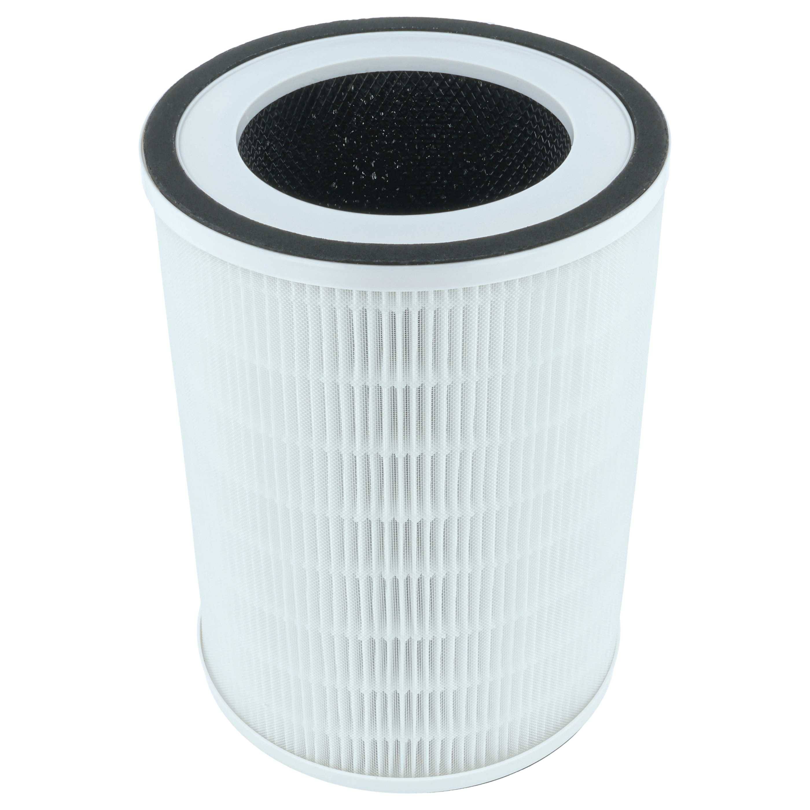 Luftfilter-Austauschpatrone' zeigt eine zylindrische, weiße gefaltete Oberfläche mit schwarzer kreisförmiger innerer Kante, die zur Luftreinigung verwendet wird.