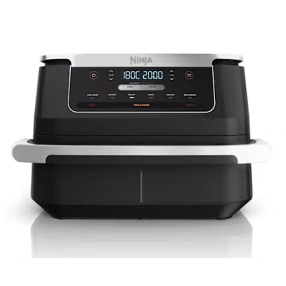 Eine digitale Heißluftfritteuse mit einem Display, das „180°C 20:00