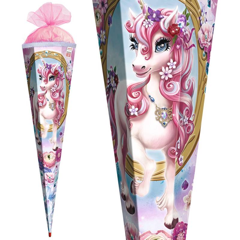 ROTH Schultüte "Einhorn Beauty", eckig, 850 mm