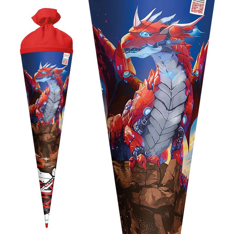 ROTH Schultüte "Robo Drache", rund, 700 mm