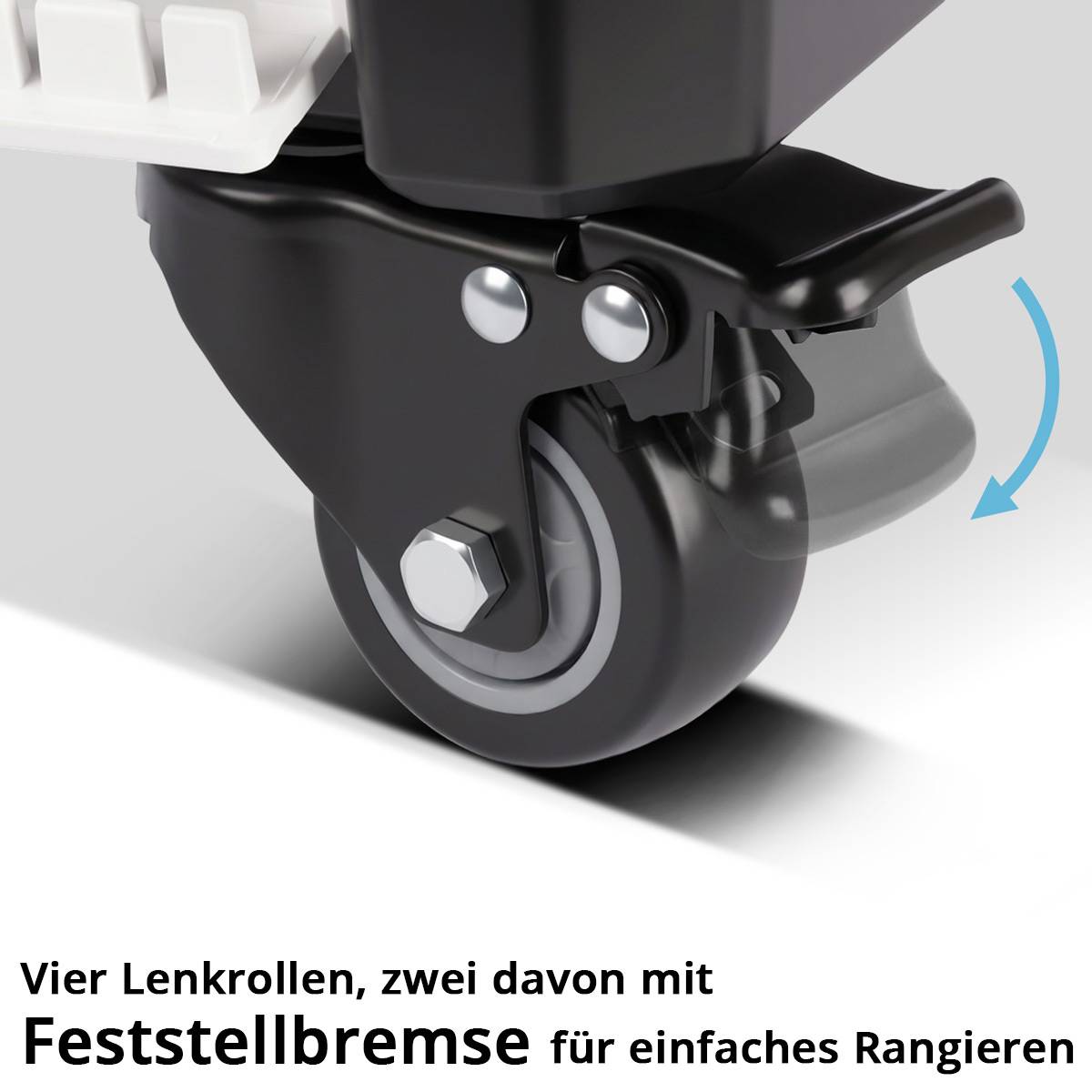 STAHLWERK Mobiles Toolbox Set mit 3 Werkzeugkoffern Rollbrett und Lenkrollen