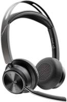 Schwarze kabellose Kopfhörer mit elegantem Design und Over-Ear-Polsterung, gezeigt vor weißem Hintergrund.