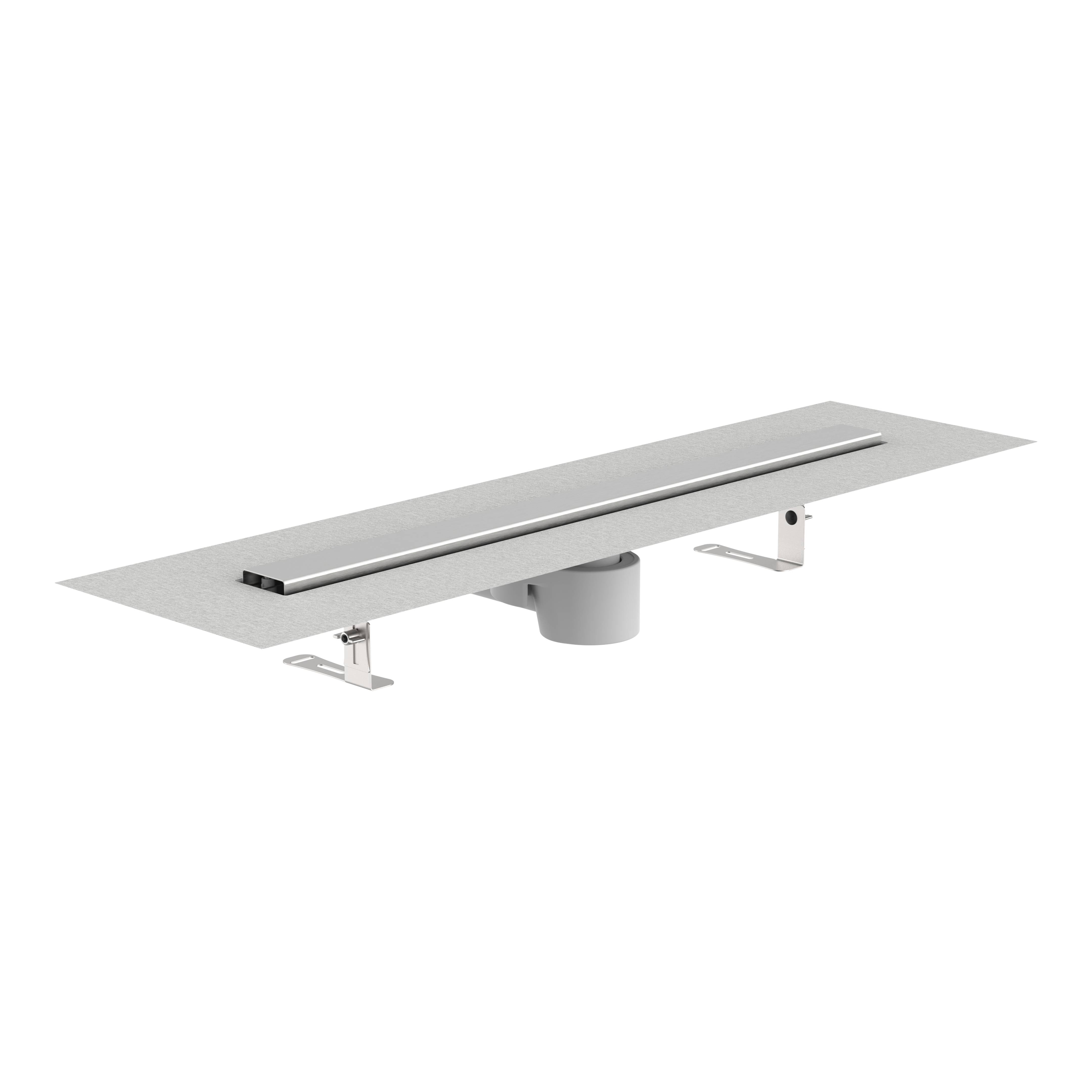 Duschrinne, 700 mm, mit Edelstahl-Abdeckung