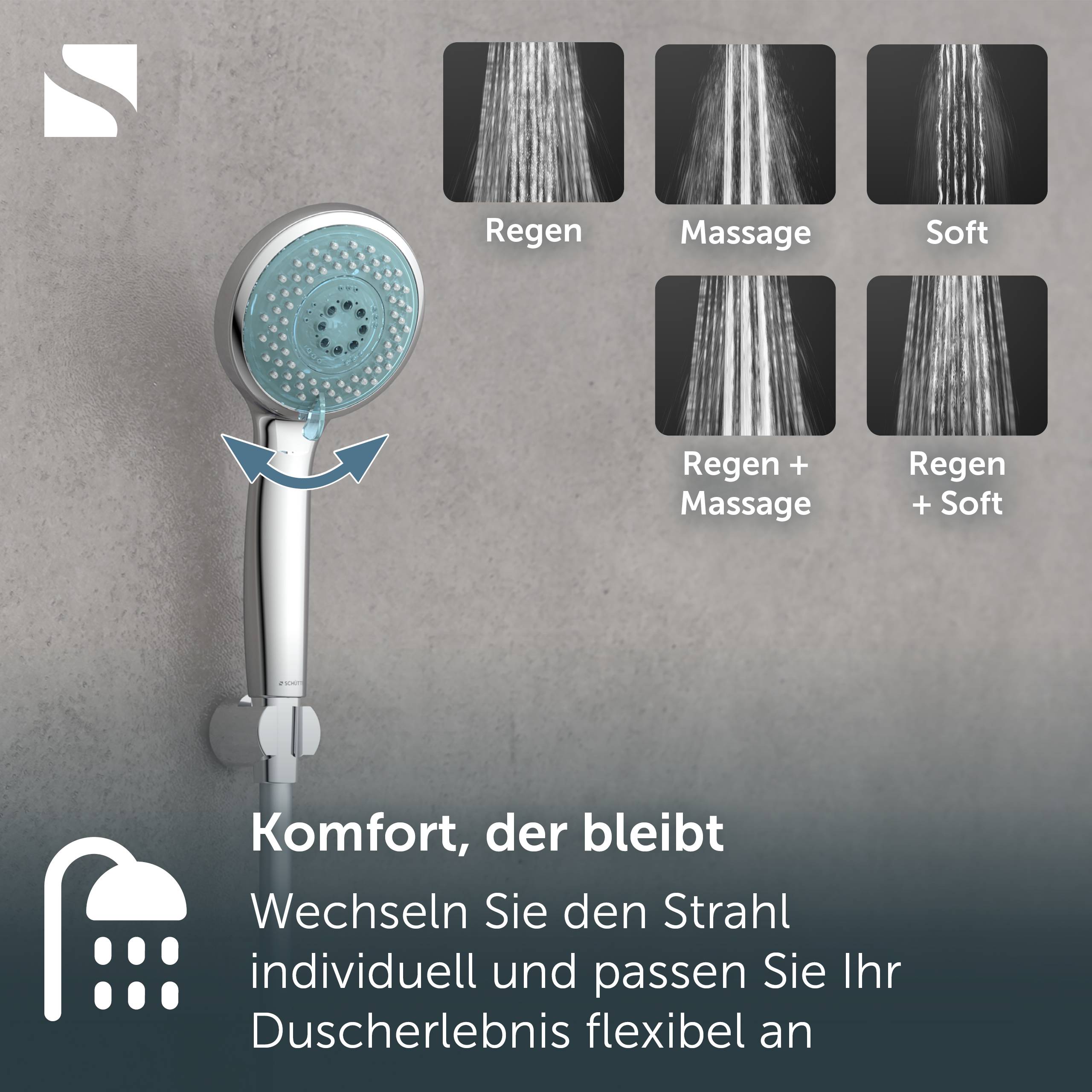 GALAXIS LED Handbrause, Chrom