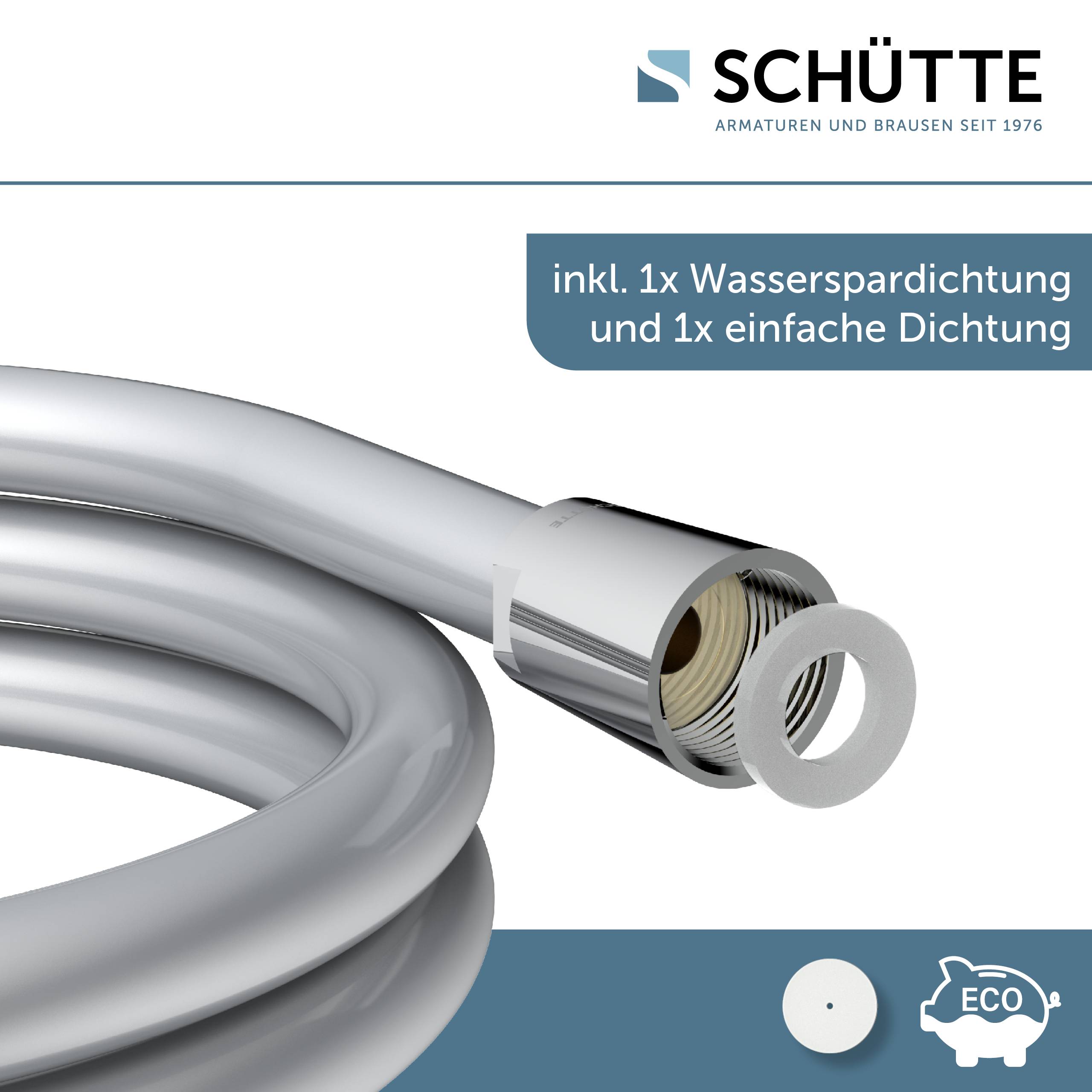 Brauseschlauch 150 cm, Kunststoff, Silber