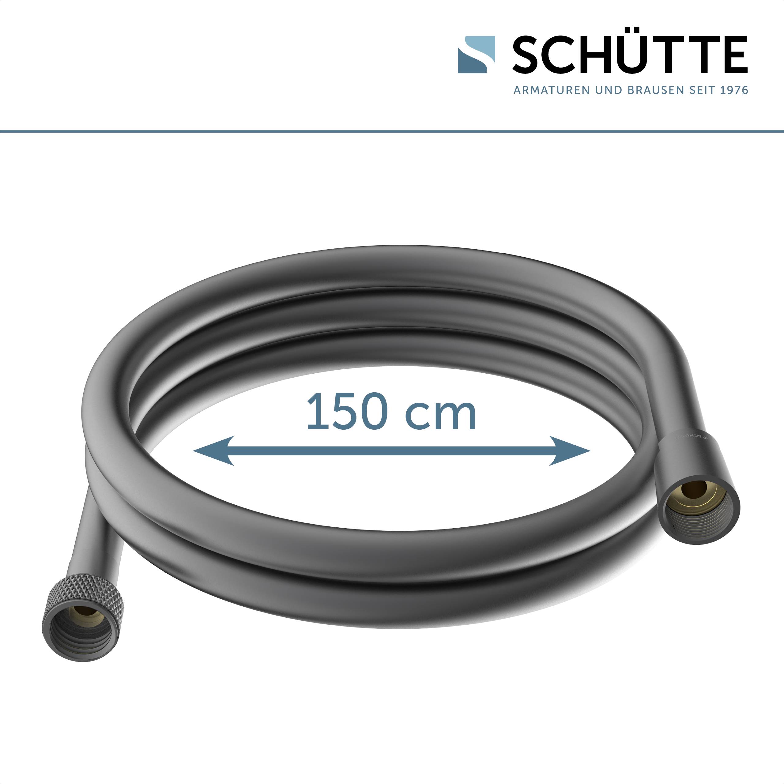 Brauseschlauch 150 cm, Kunststoff, Graphit matt