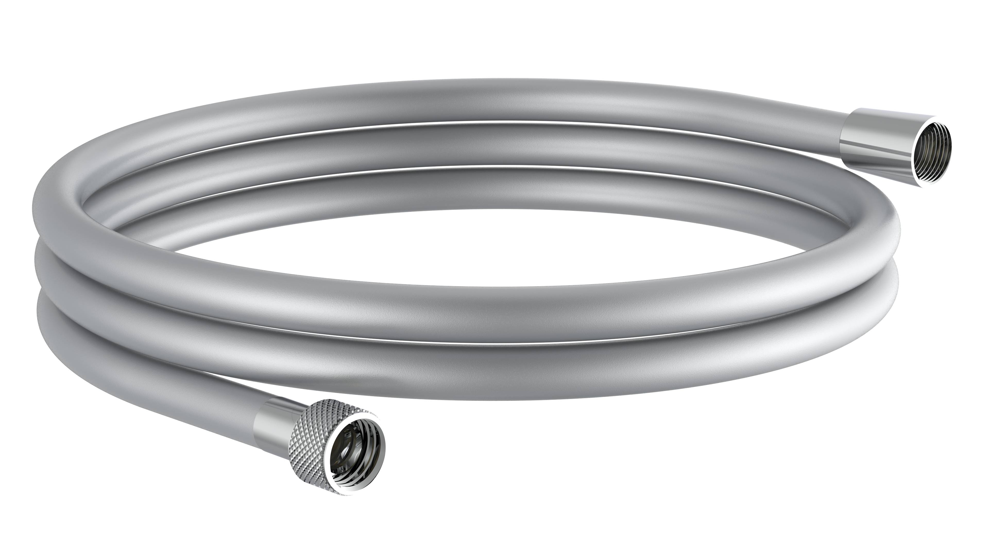 Brauseschlauch 200 cm, Kunststoff, Silberoptik