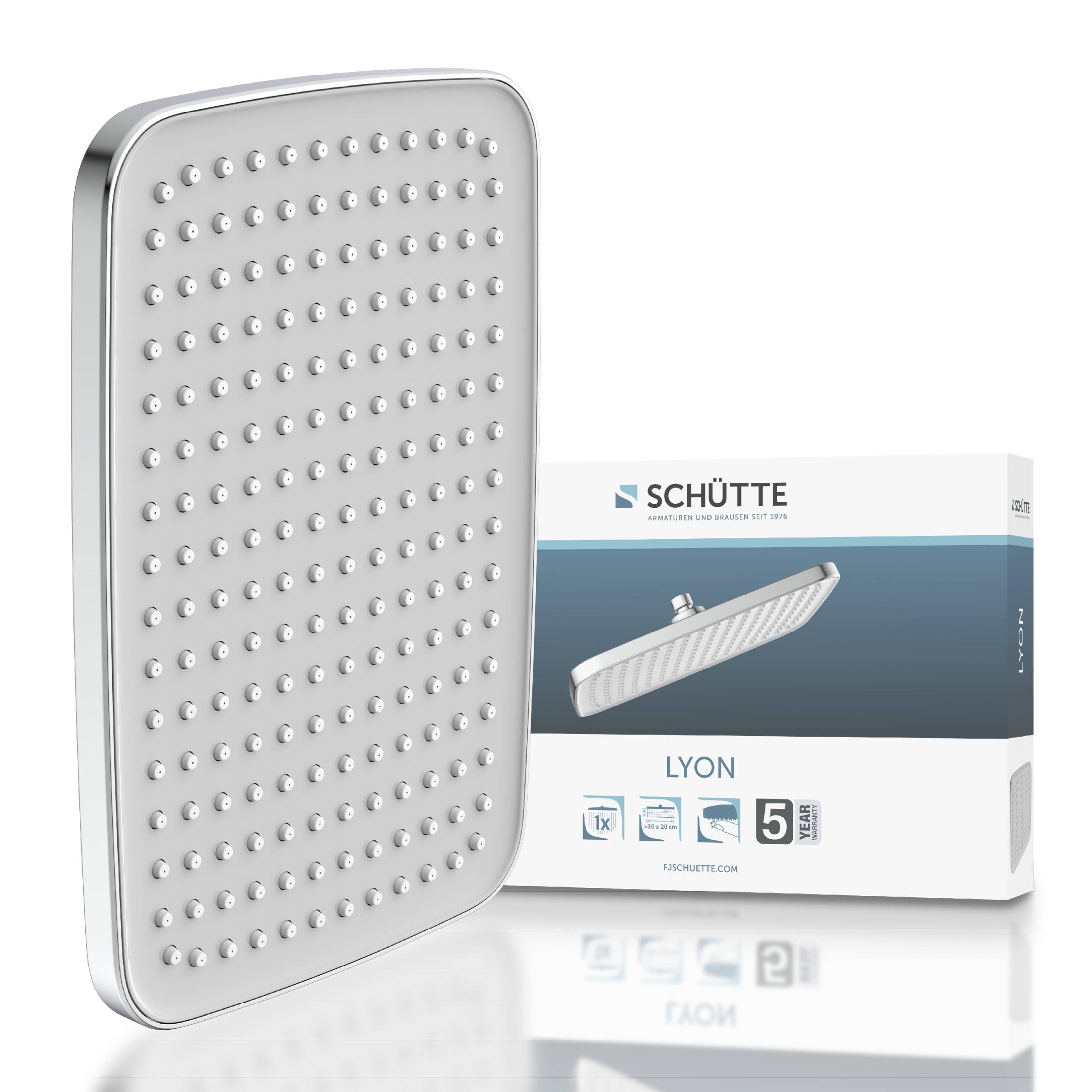 LYON Kopfbrause, Chrom/Hellgrau