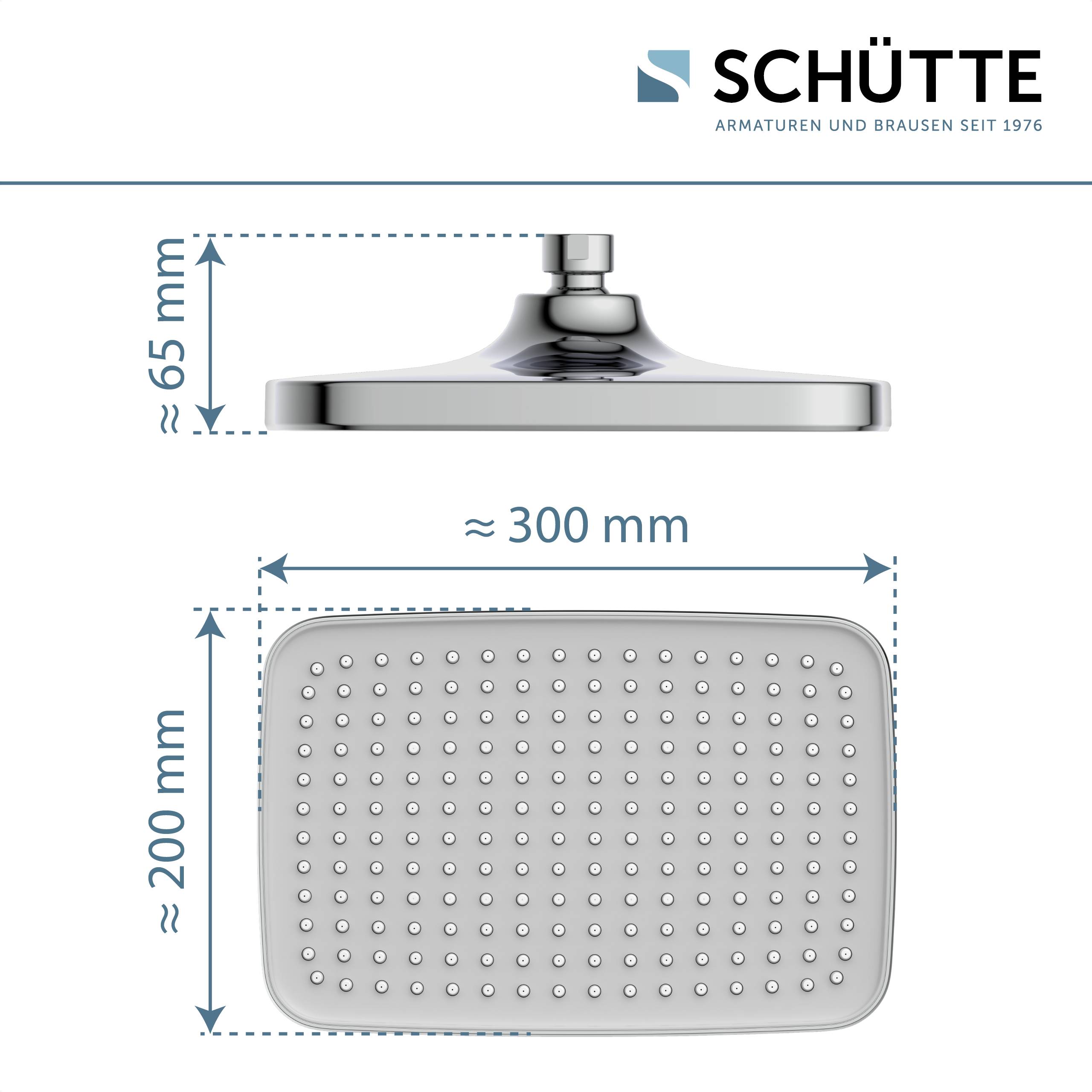 LYON Kopfbrause, Chrom/Hellgrau