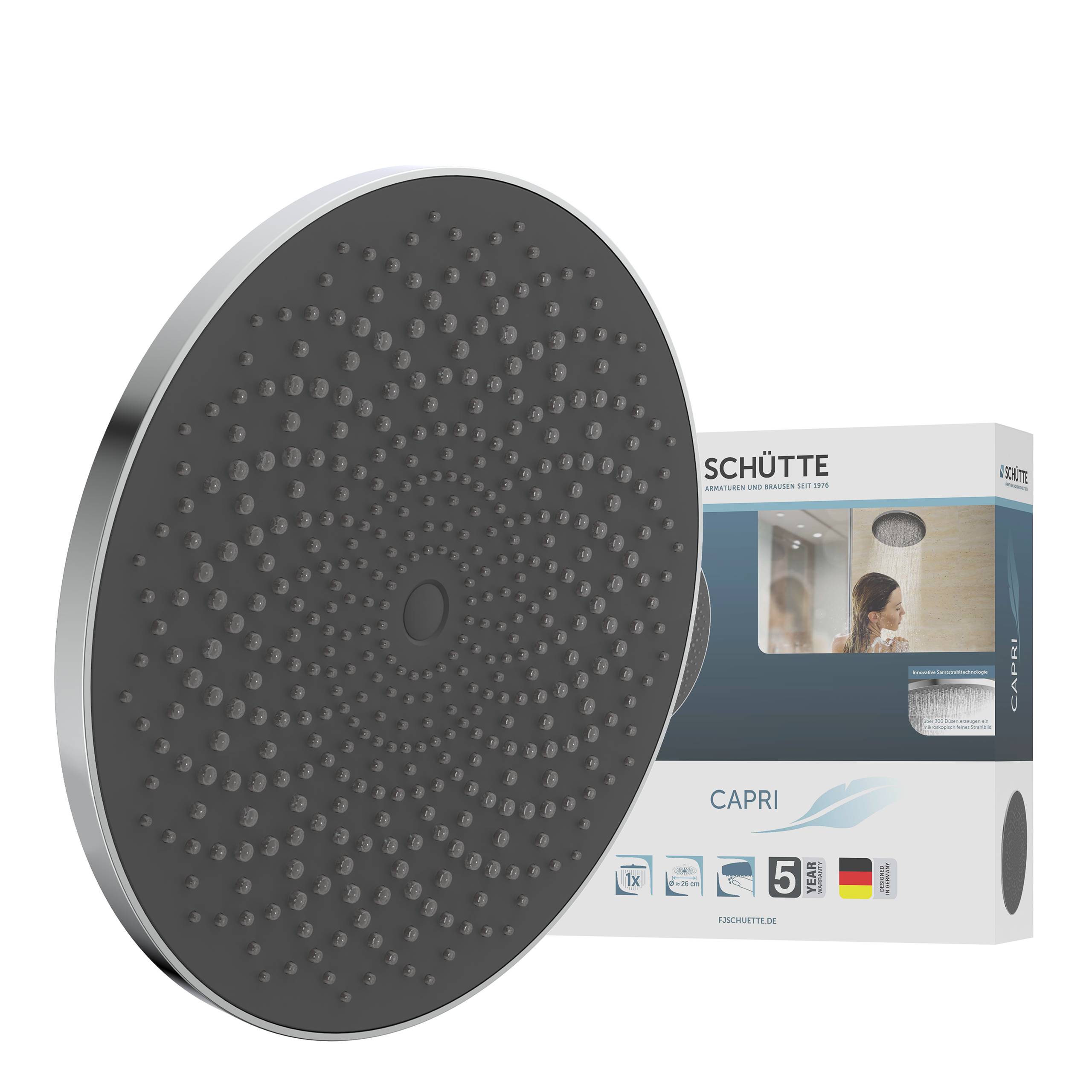 Eine moderne Küche mit weißer Marmor-Arbeitsplatte, edelstahlfarbenem Wasserhahn, Holzschränken, einem Schneidebrett und einer Schüssel mit Zitronen.