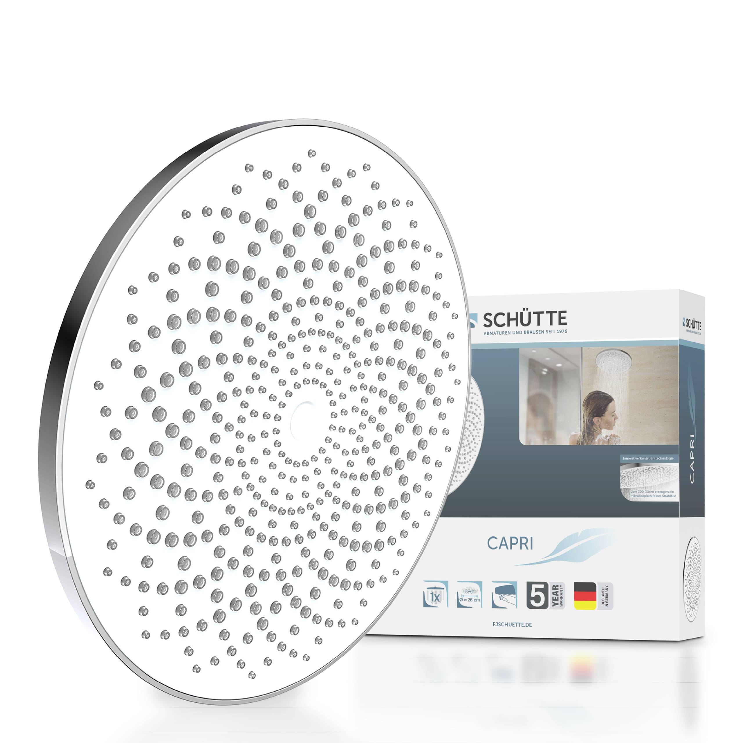 CAPRI Kopfbrause, Chrom/Weiß