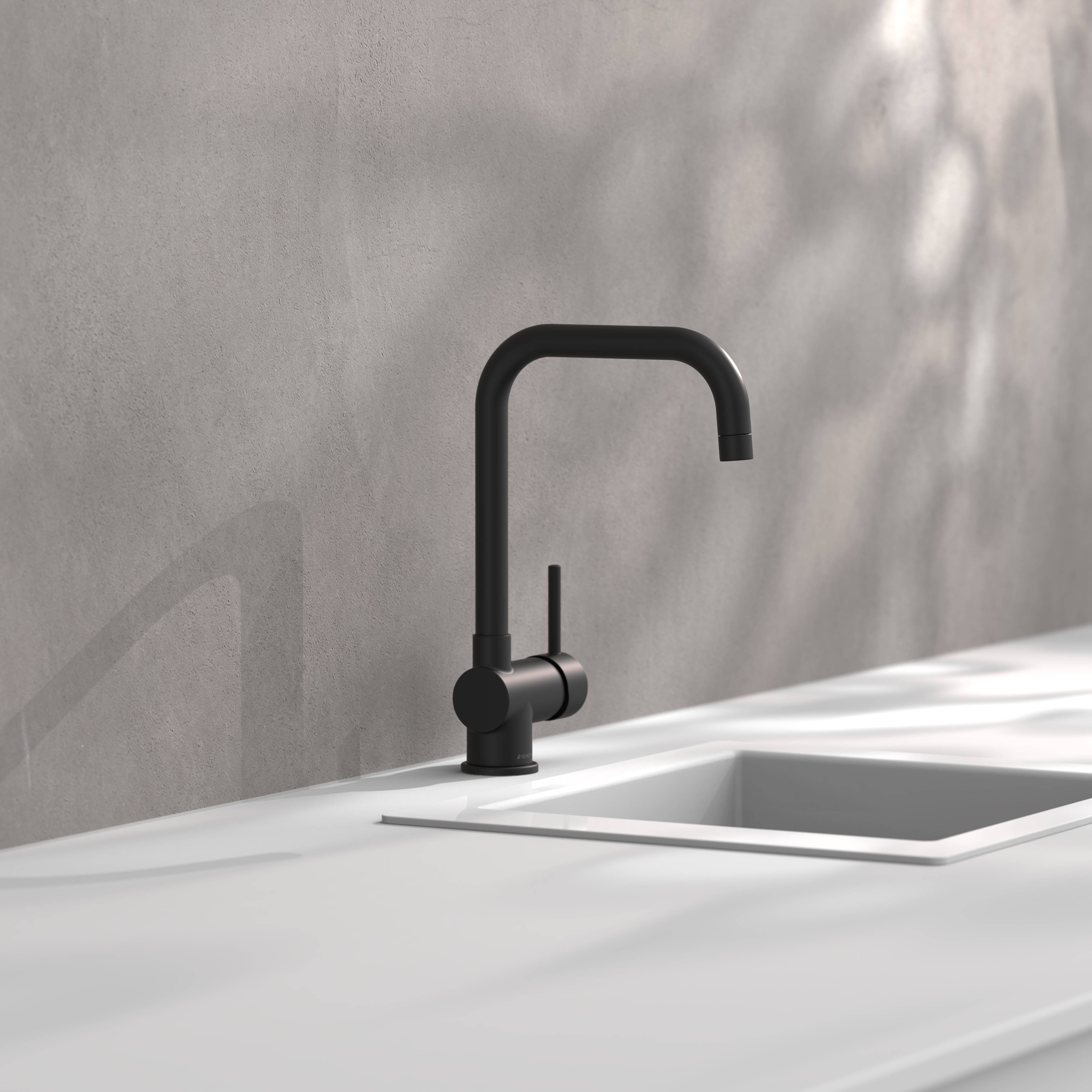 YORK Spültischarmatur, Schwarz matt