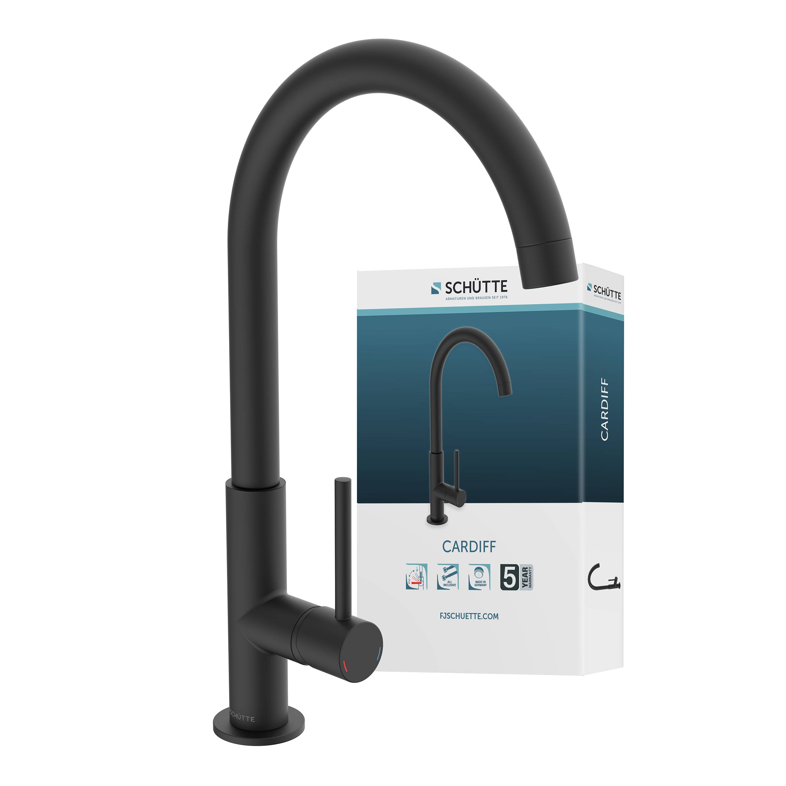 CARDIFF Spültischarmatur, Schwarz matt