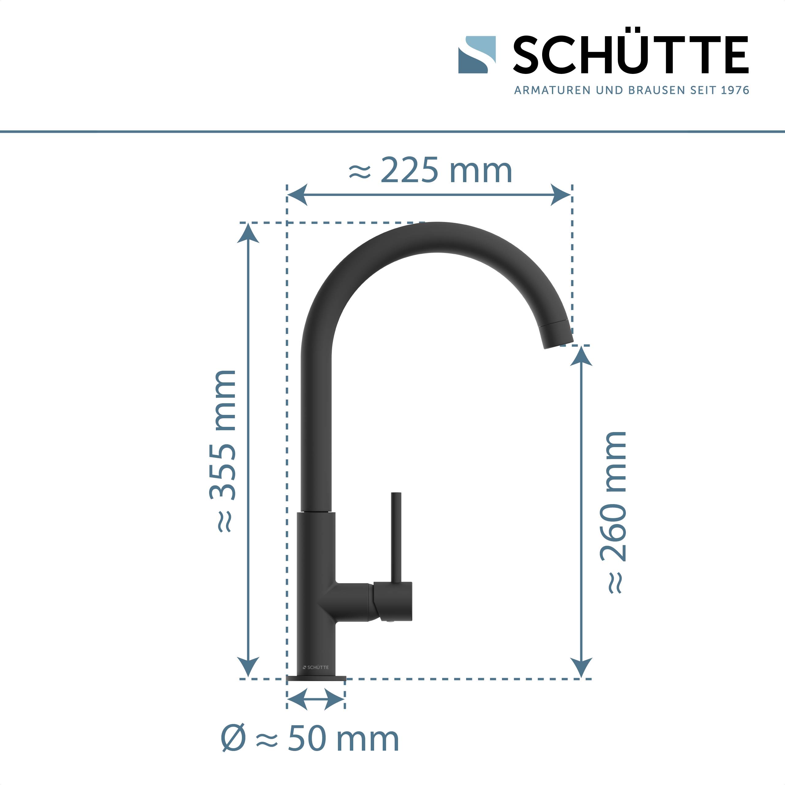 CARDIFF Spültischarmatur, Schwarz matt