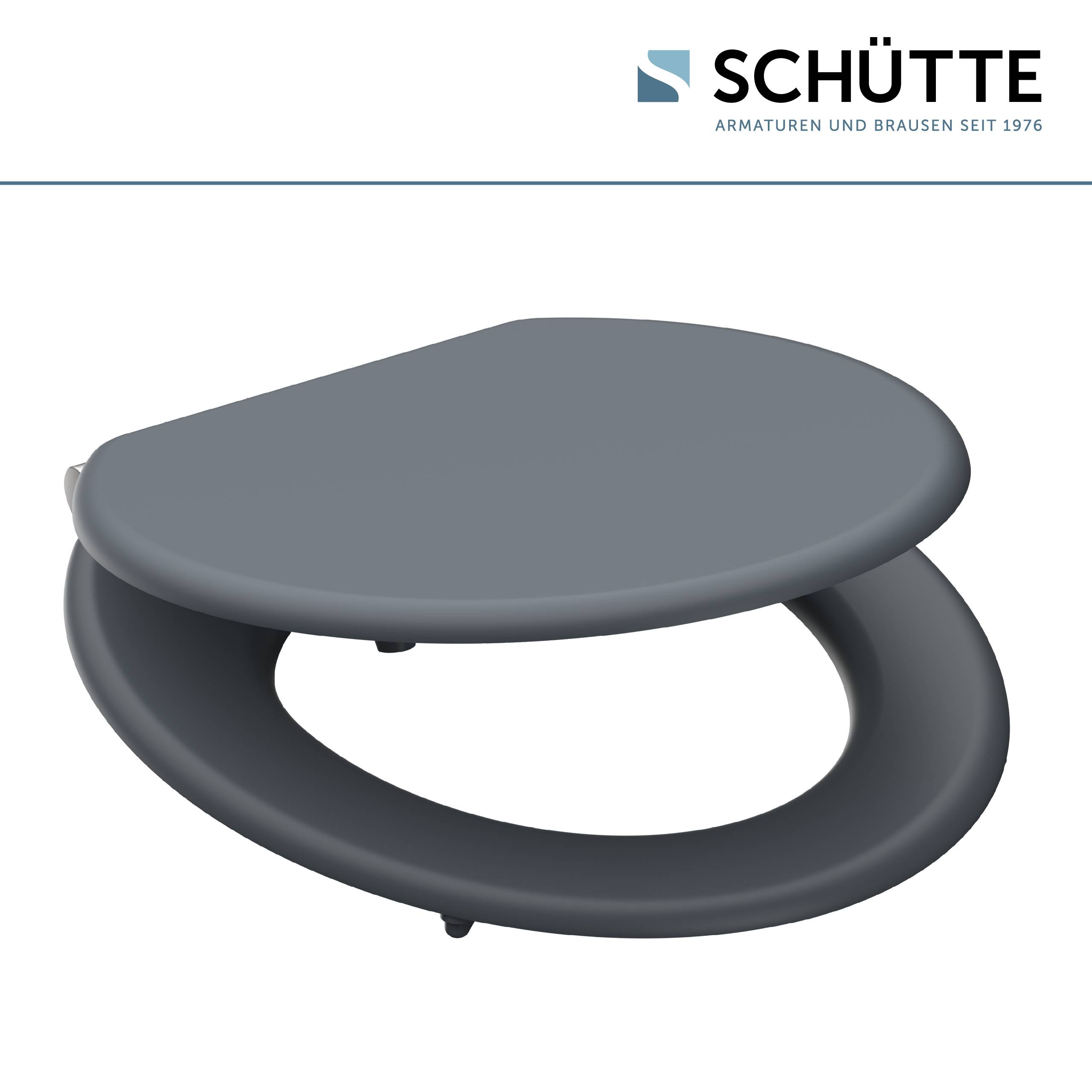 MDF WC-Sitz SPIRIT GREY, mit Absenkautomatik