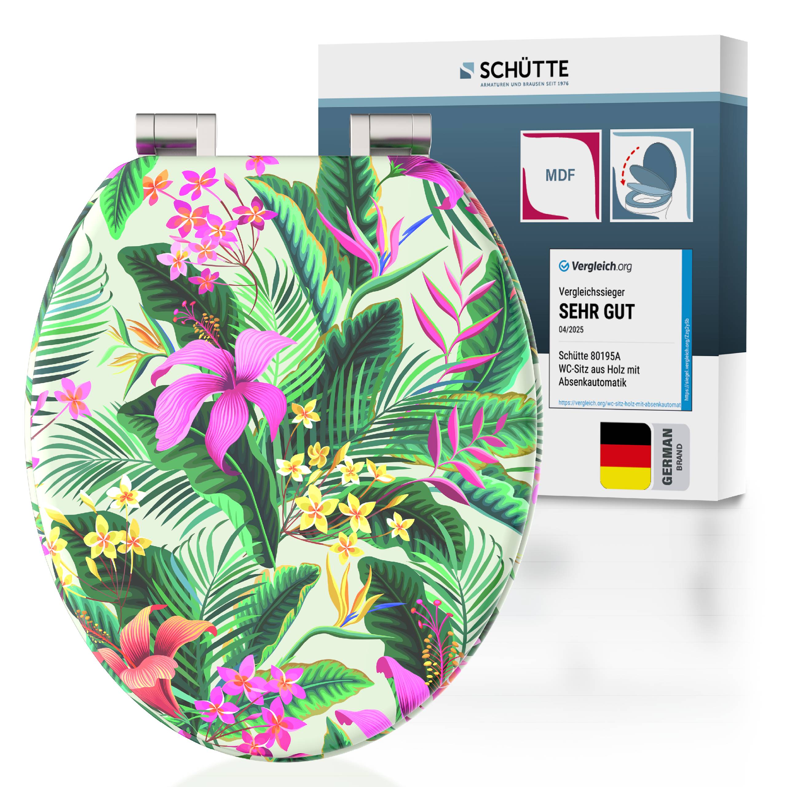 MDF WC-Sitz TROPICAL, mit Absenkautomatik