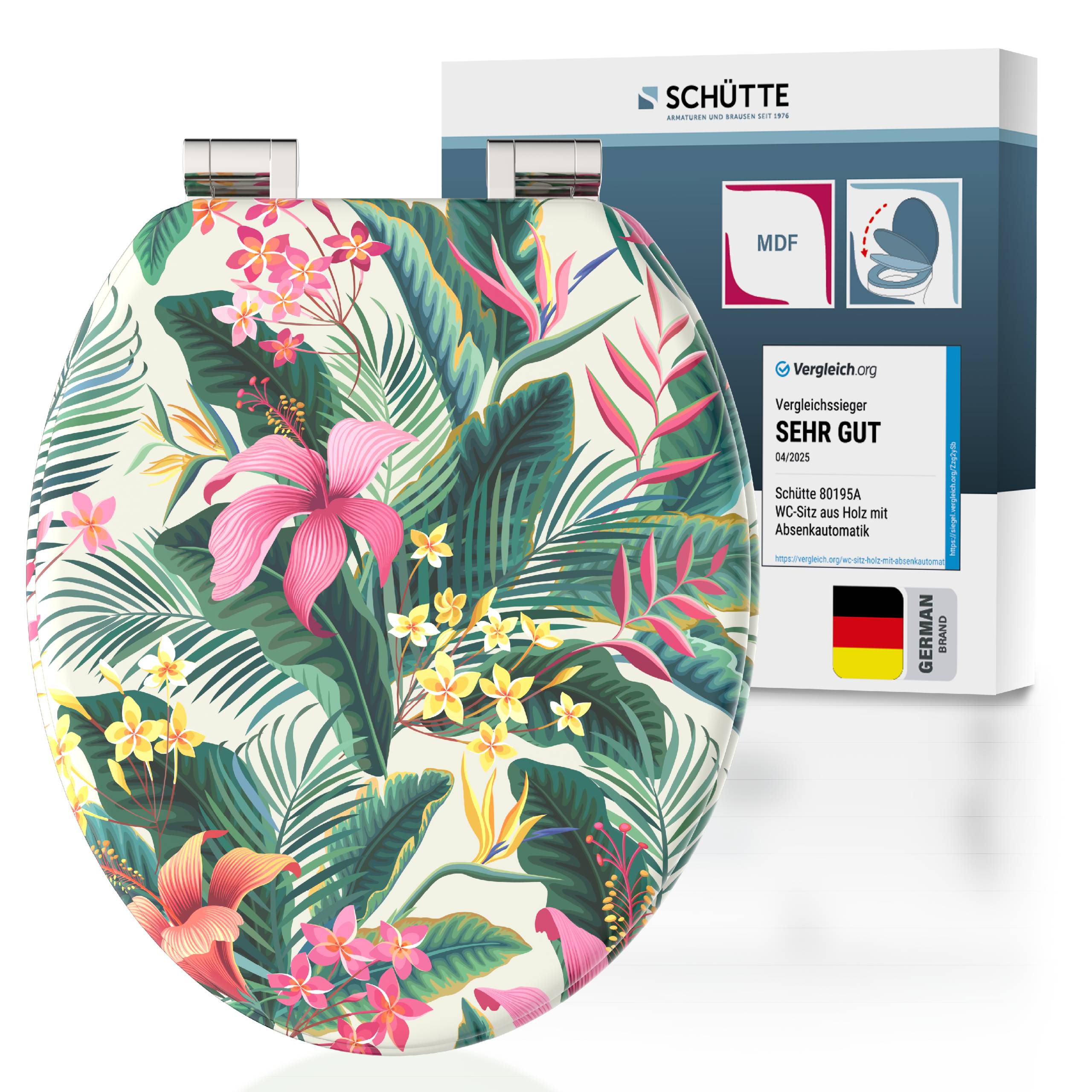 MDF WC-Sitz TROPICAL, mit Absenkautomatik