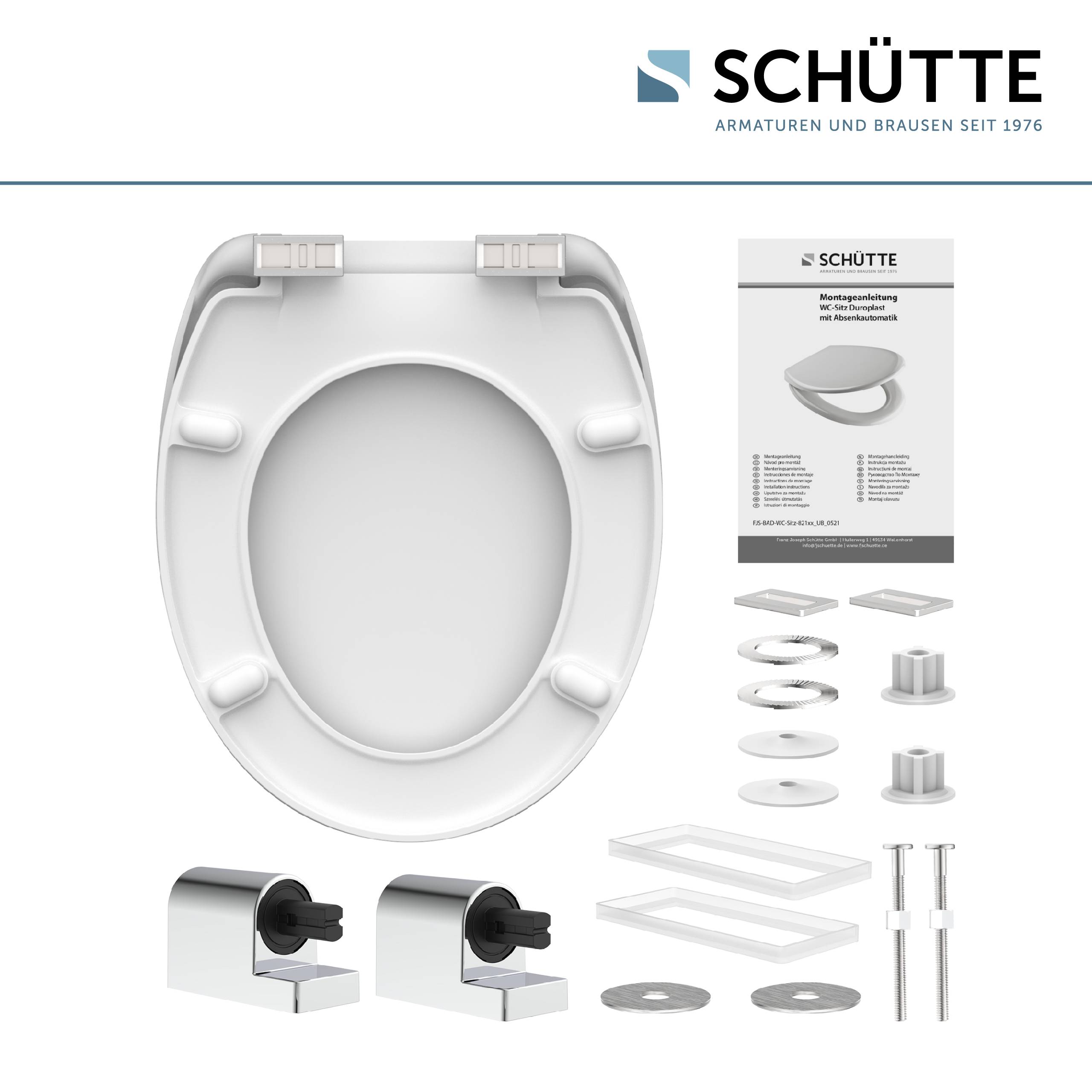 Duroplast WC-Sitz WHITE, mit Absenkautomatik
