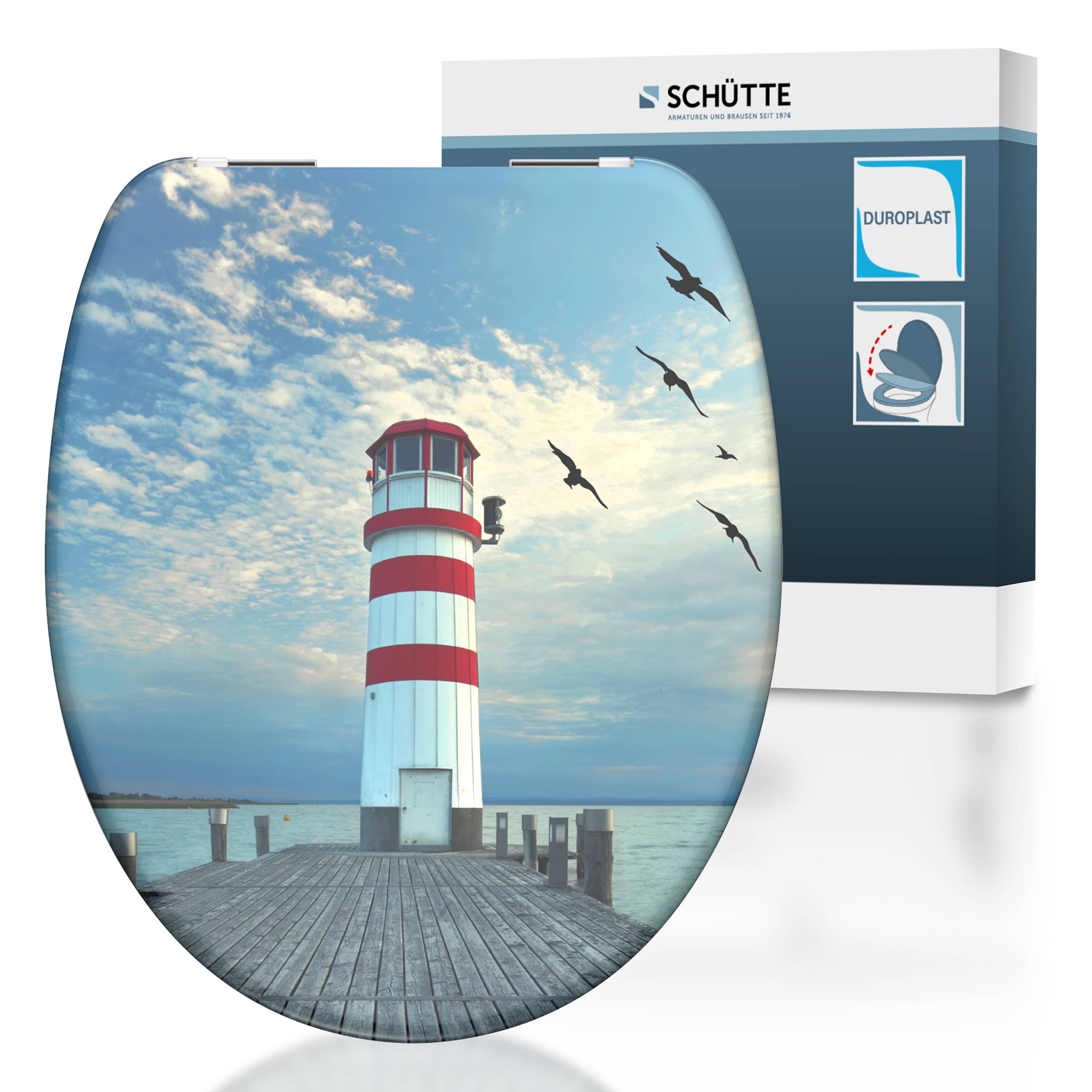 Duroplast WC-Sitz LIGHTHOUSE, mit Absenkautomatik