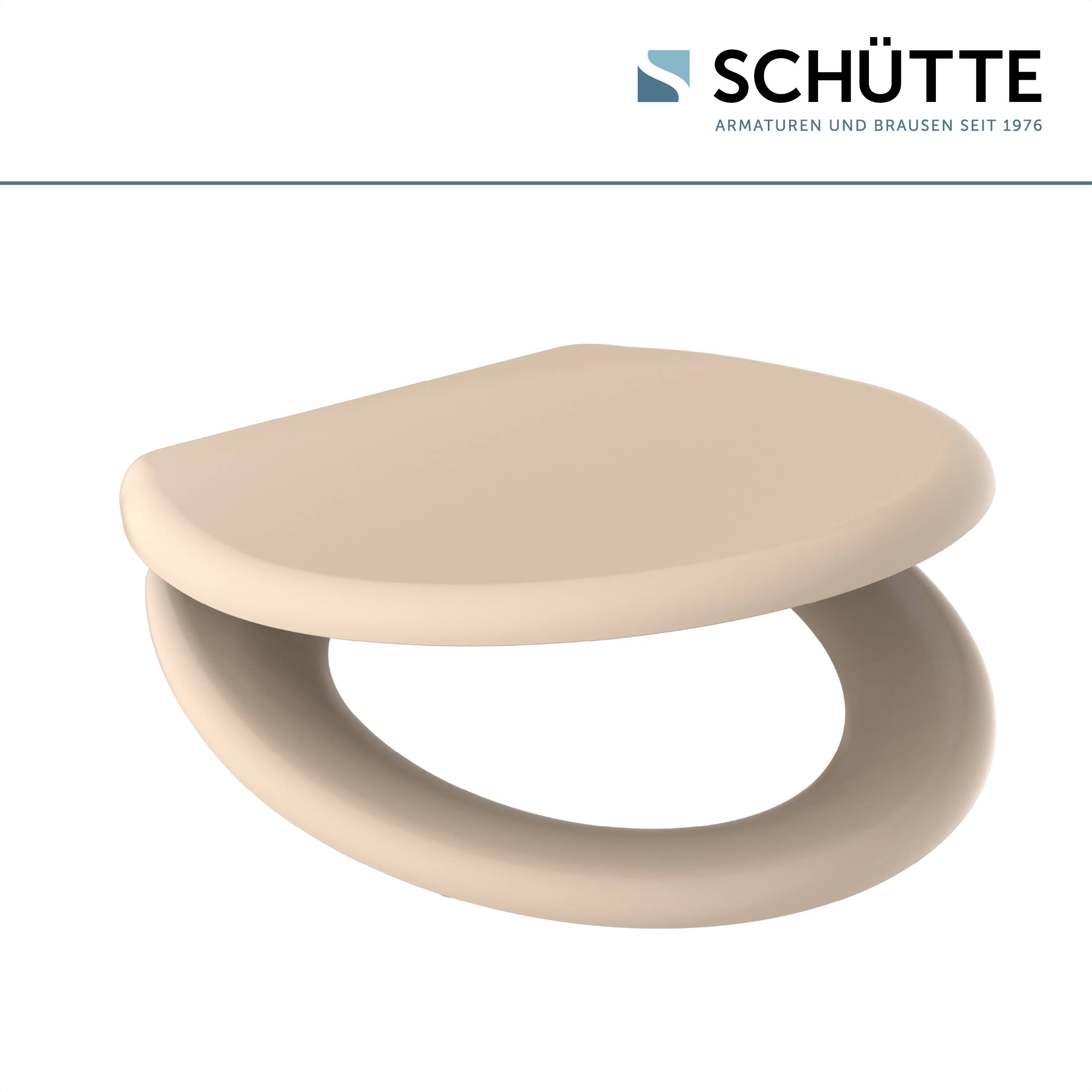 Duroplast WC-Sitz BEIGE, mit Absenkautomatik und Schnellverschluss