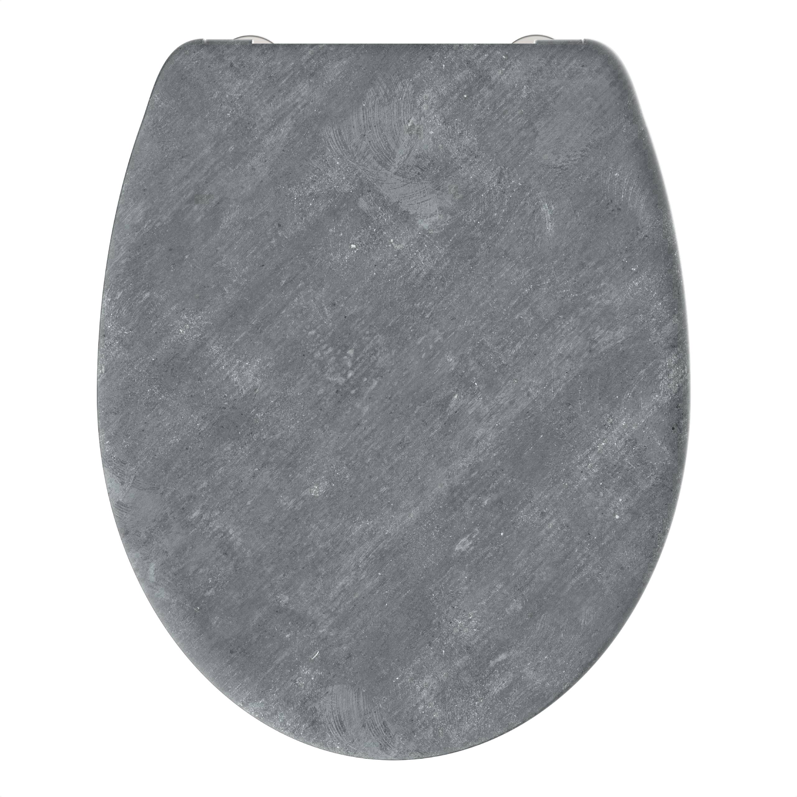 Duroplast WC-Sitz LIGHT CONCRETE, mit Absenkautomatik und Schnellverschluss