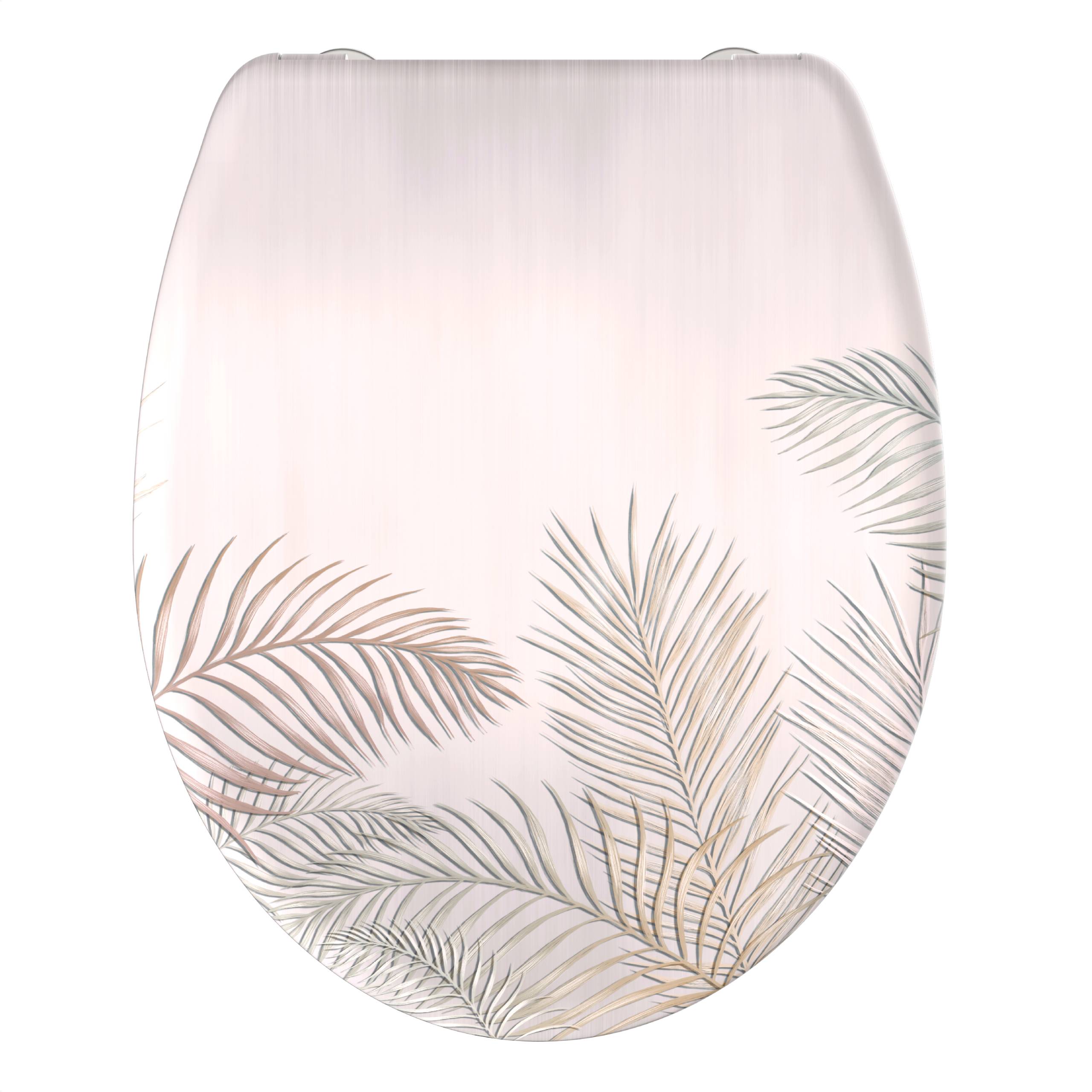 Duroplast WC-Sitz PALM LEAVES, mit Absenkautomatik und Schnellverschluss