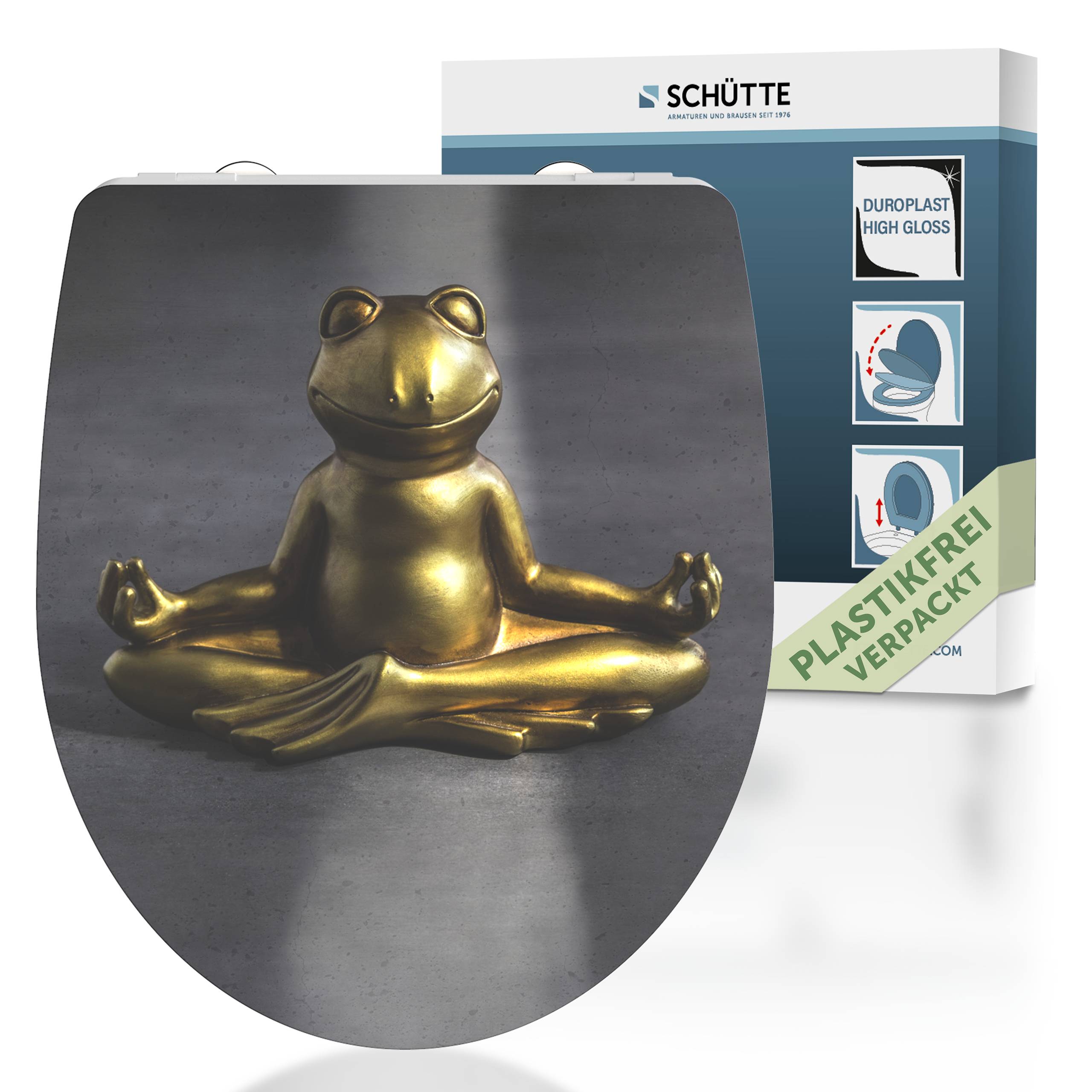 Duroplast HG WC-Sitz RELAXING FROG, mit Absenkautomatik und Schnellverschluss