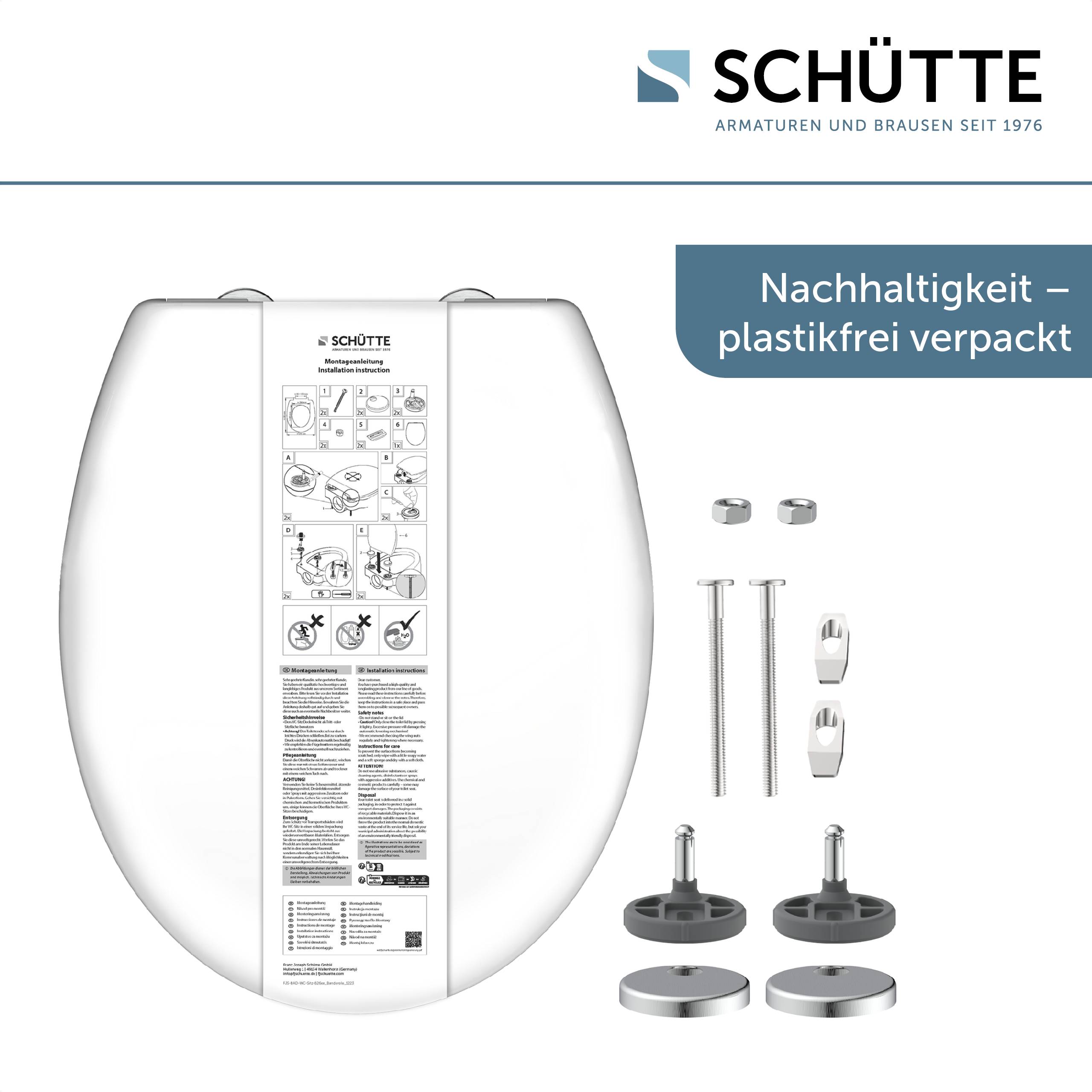 Duroplast WC-Sitz WHITE, PREMIUM, mit Absenkautomatik und Schnellverschluss