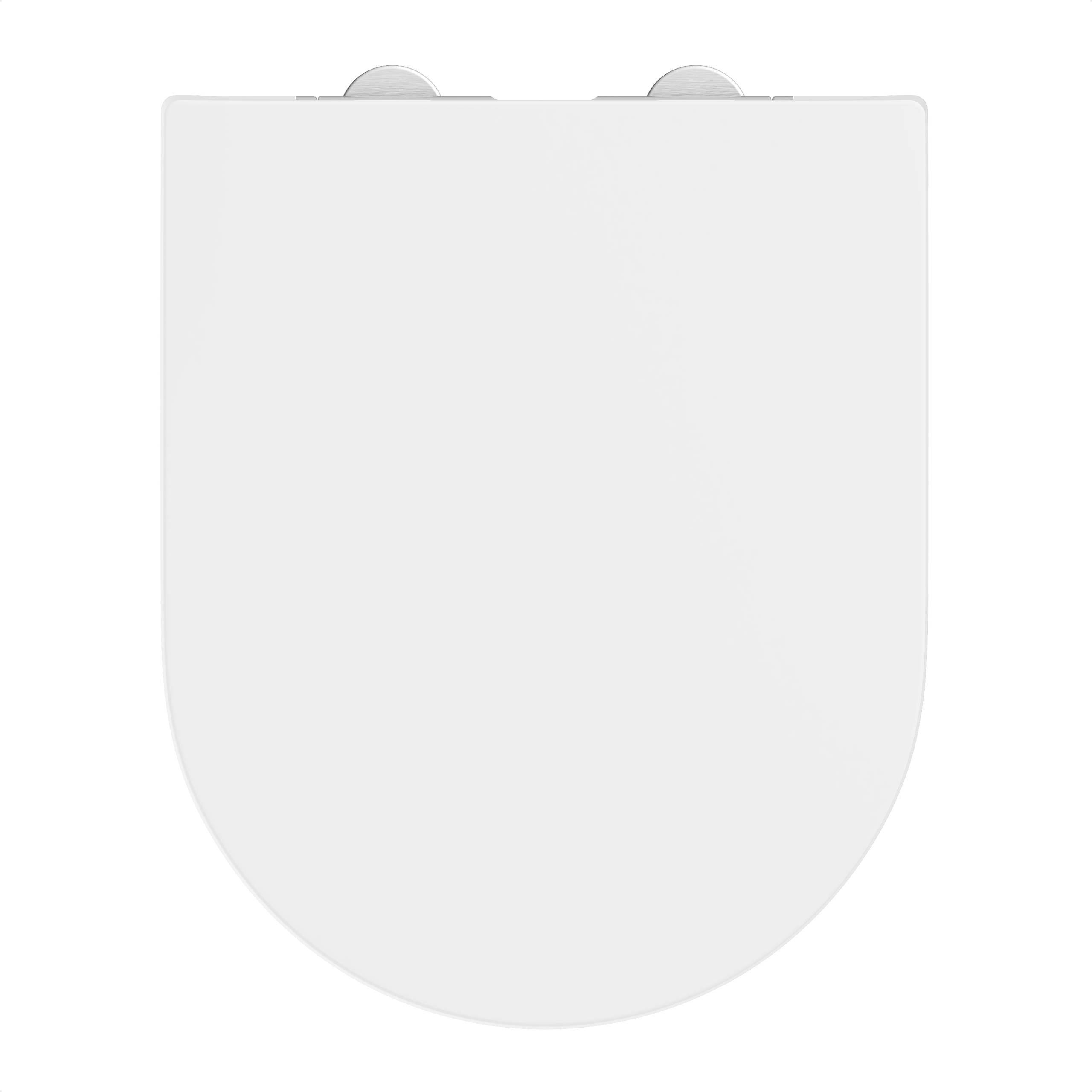 Duroplast WC-Sitz D-Form WHITE, PREMIUM, mit Absenkautomatik und Schnellverschluss