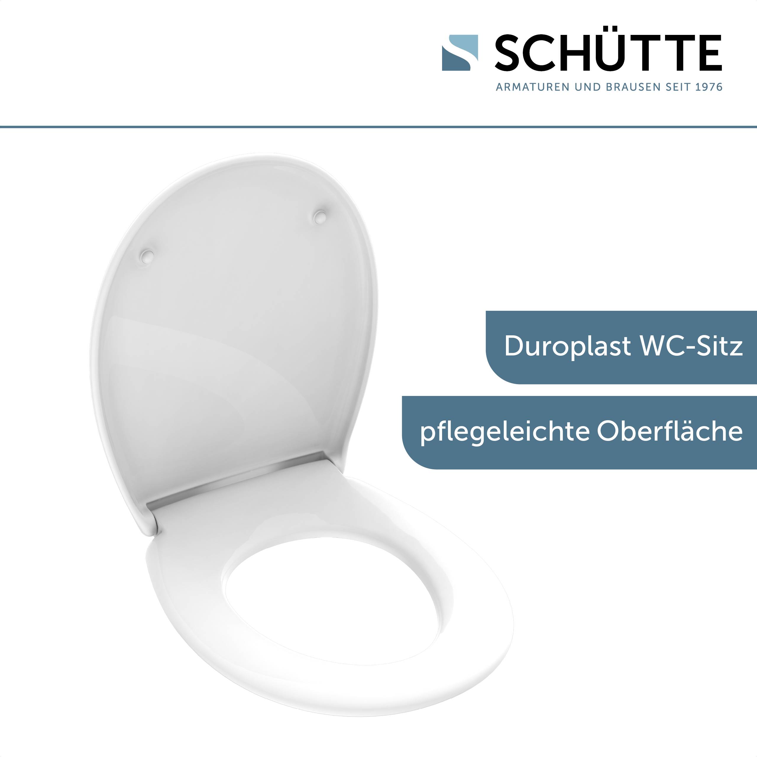 Duroplast WC-Sitz WHITE, PRO 1, mit Absenkautomatik und Schnellverschluss