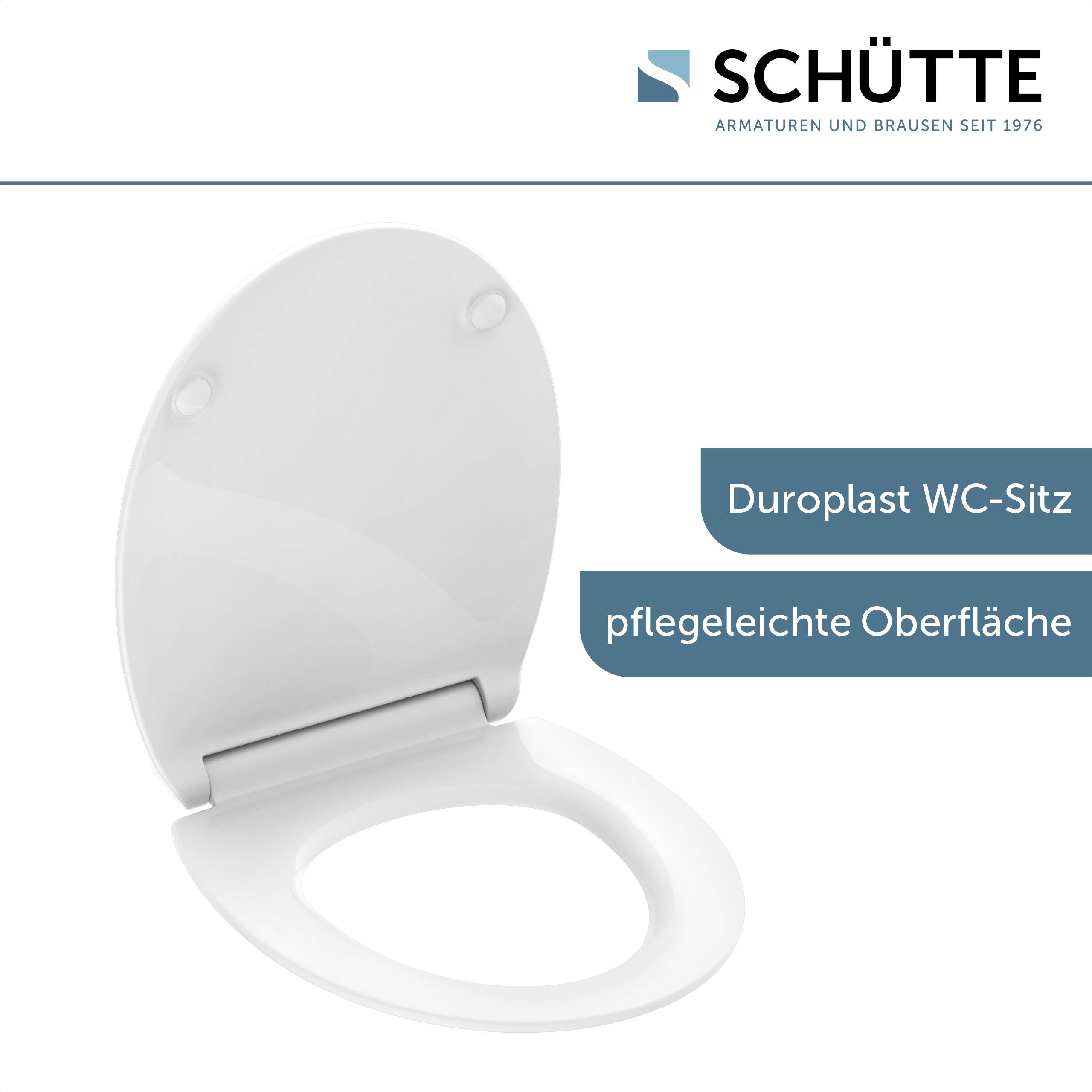 Duroplast WC-Sitz WHITE, PRO 9, mit Absenkautomatik und Schnellverschluss