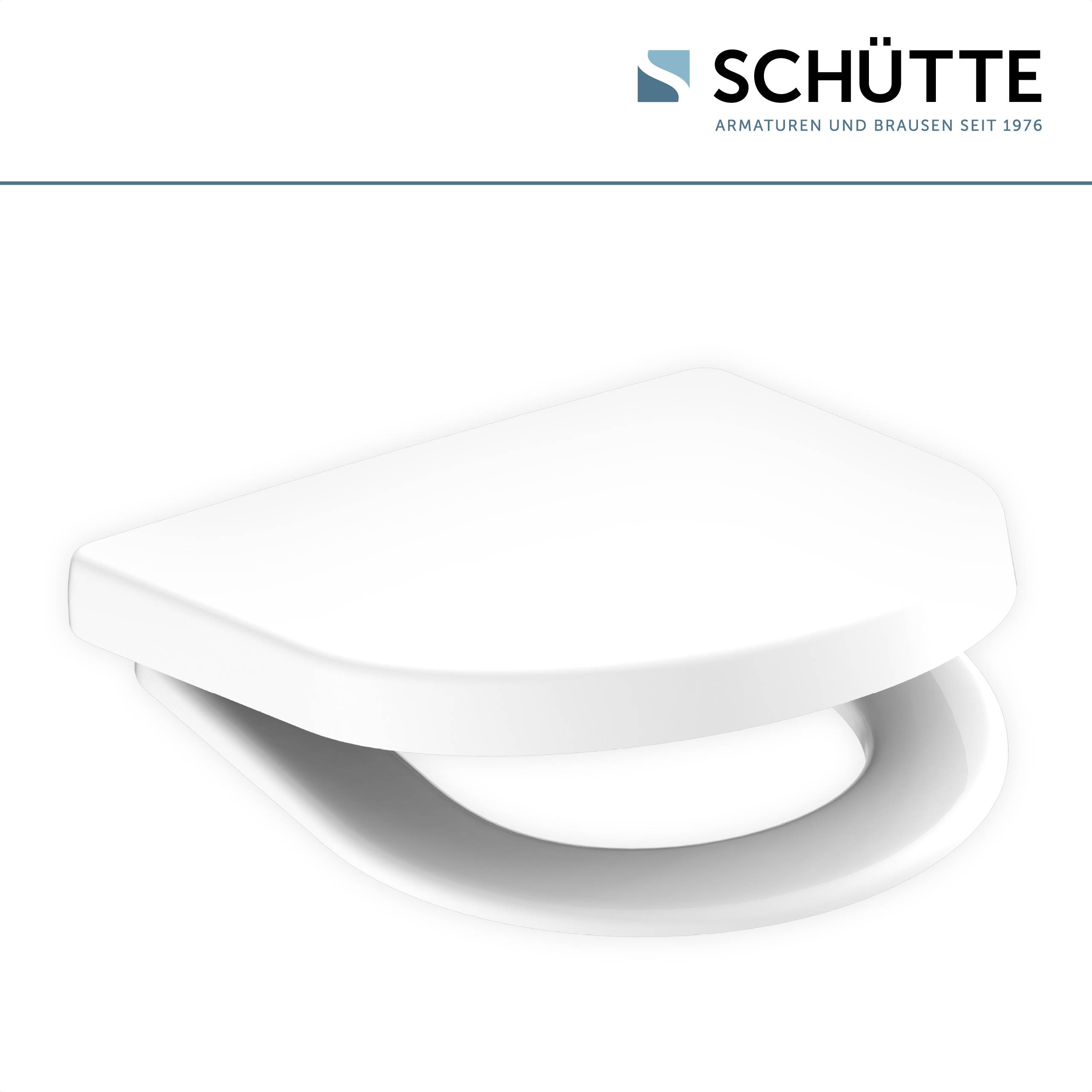 Duroplast WC-Sitz WHITE, D-Form, PRO 2, mit Absenkautomatik und Schnellverschluss