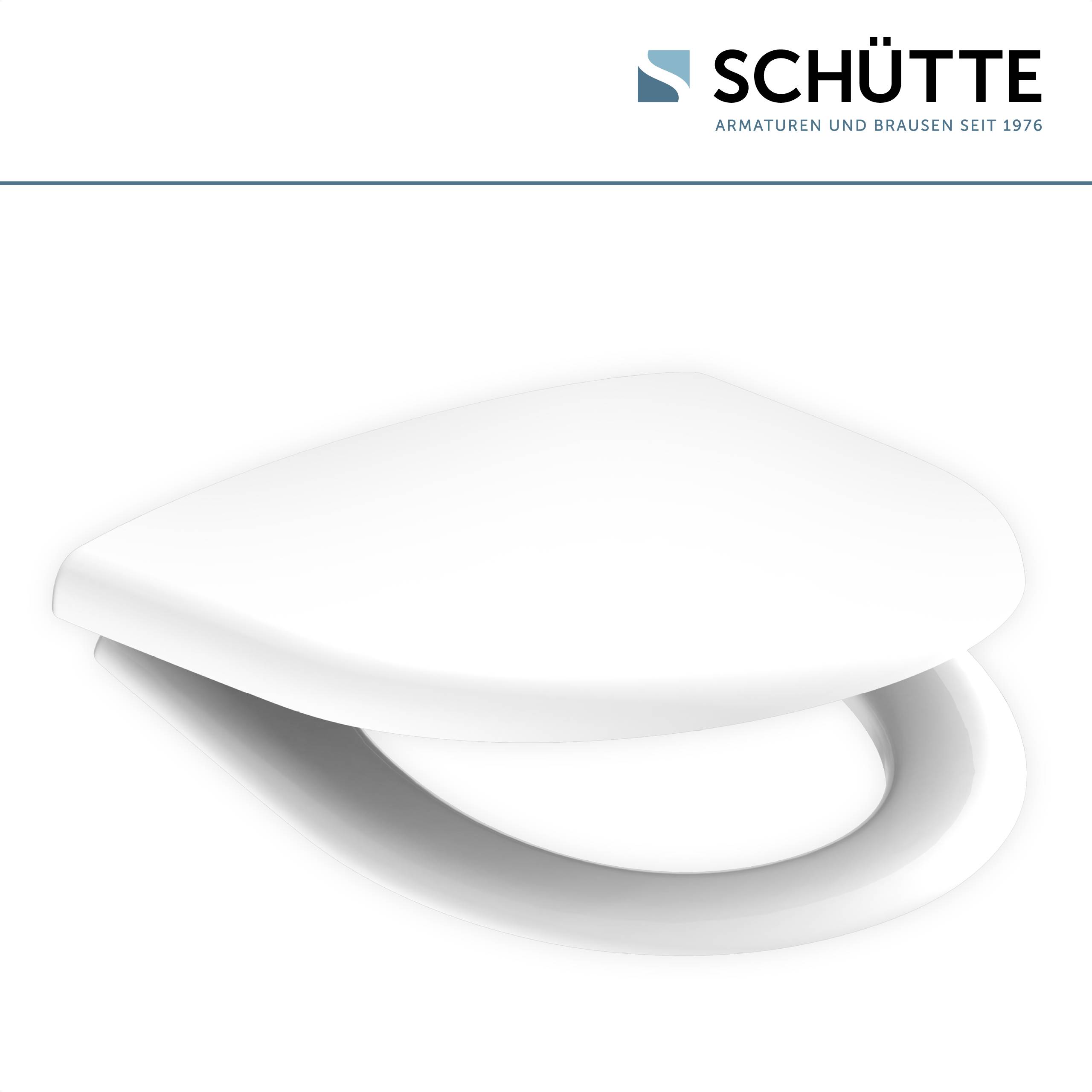 Duroplast WC-Sitz WHITE, D-Form, PRO 3, mit Absenkautomatik und Schnellverschluss