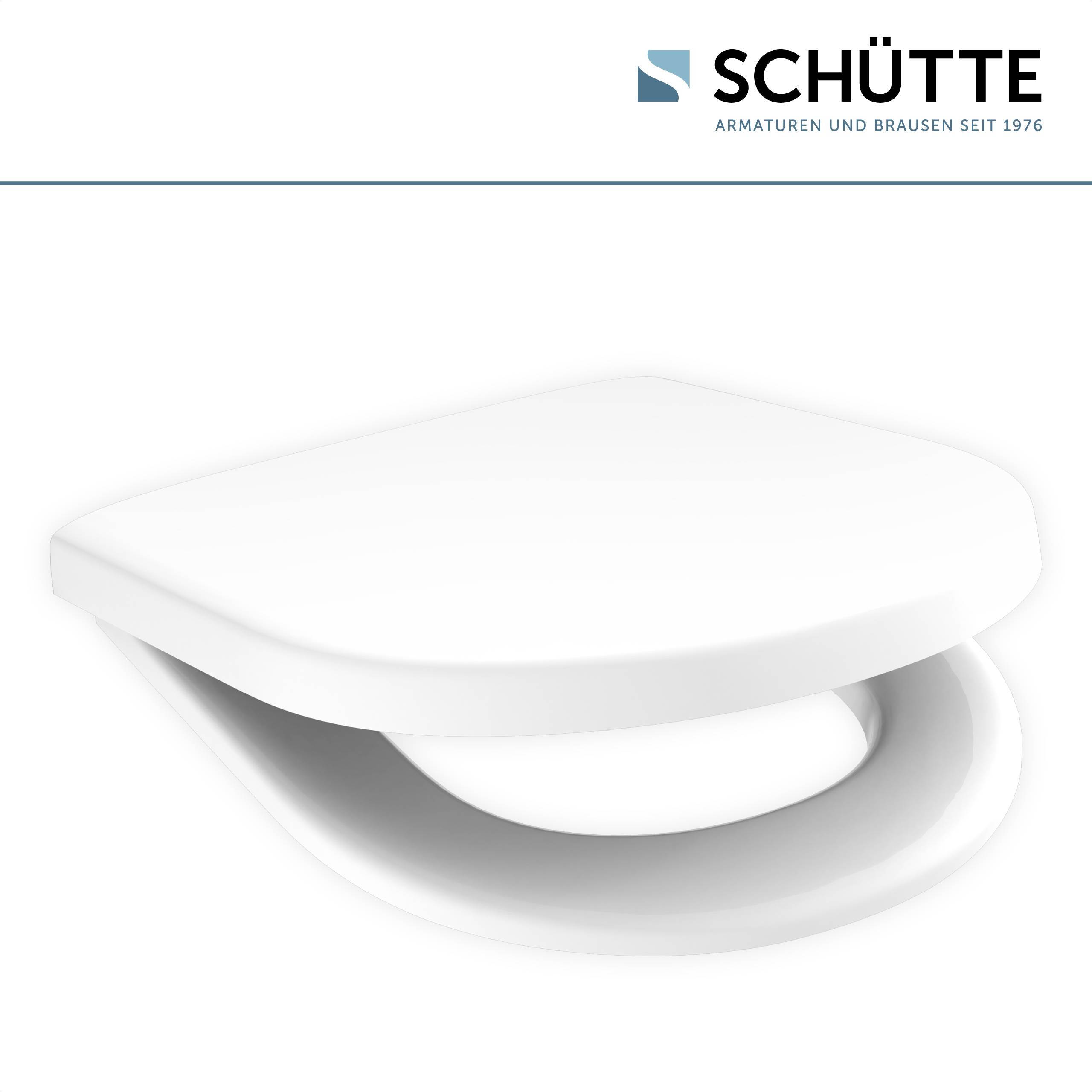 Duroplast WC-Sitz WHITE, D-Form, PRO 5, mit Absenkautomatik und Schnellverschluss