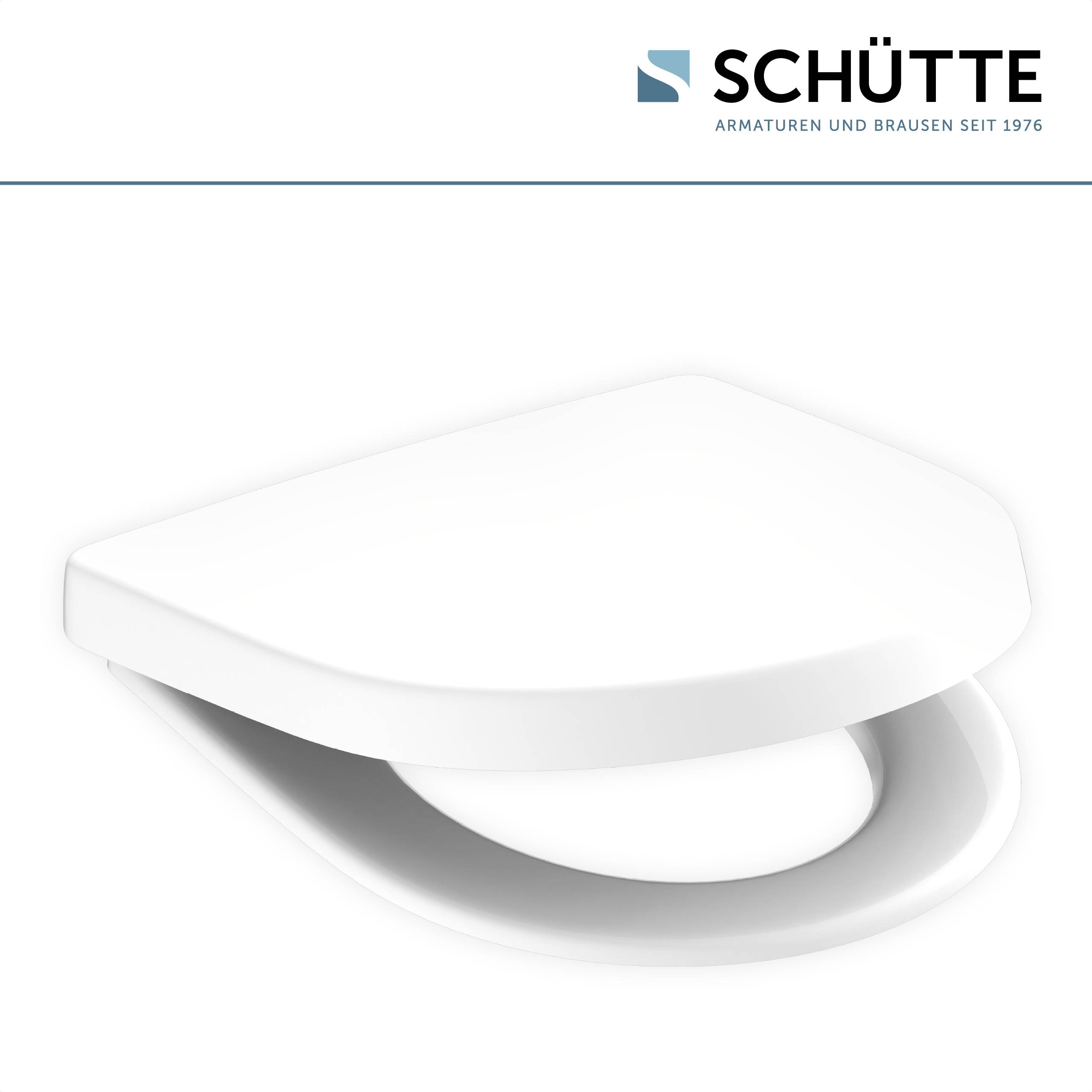 Duroplast WC-Sitz WHITE, D-Form, PRO 7, mit Absenkautomatik und Schnellverschluss