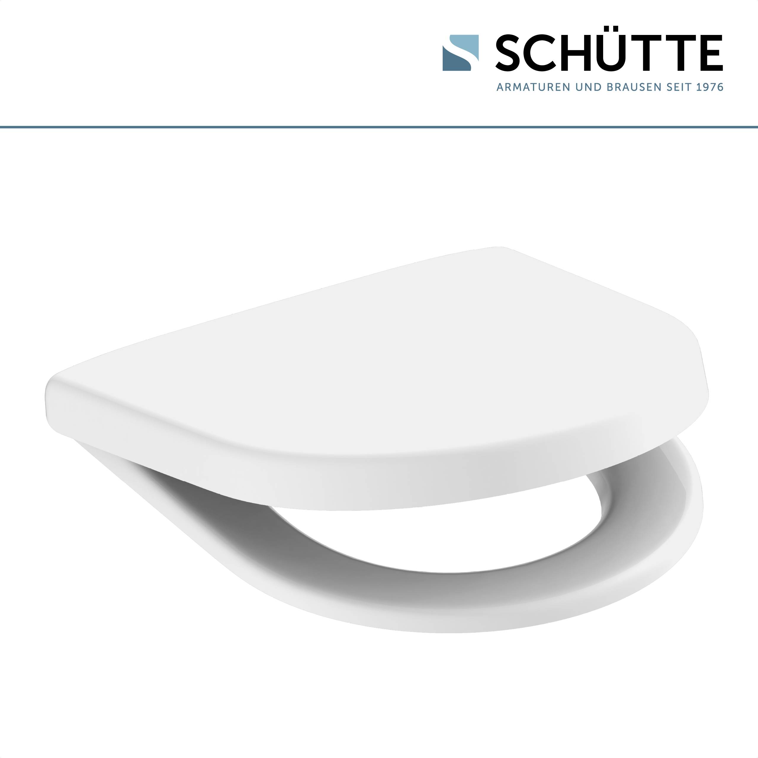 Duroplast WC-Sitz WHITE, D-Form, PRO 8, mit Absenkautomatik und Schnellverschluss