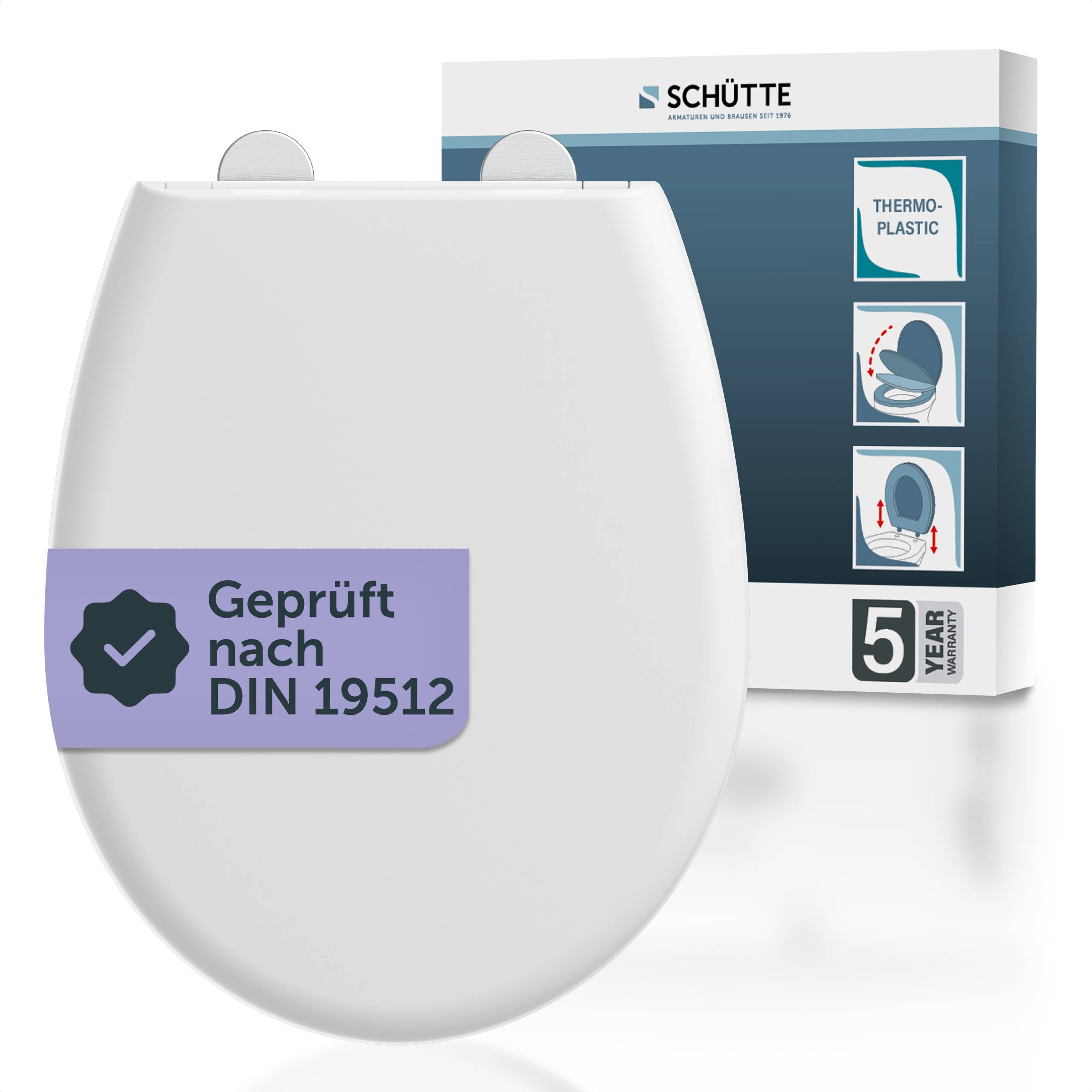 Thermoplast WC-Sitz WHITE, PREMIUM, mit Absenkautomatik und Schnellverschluss