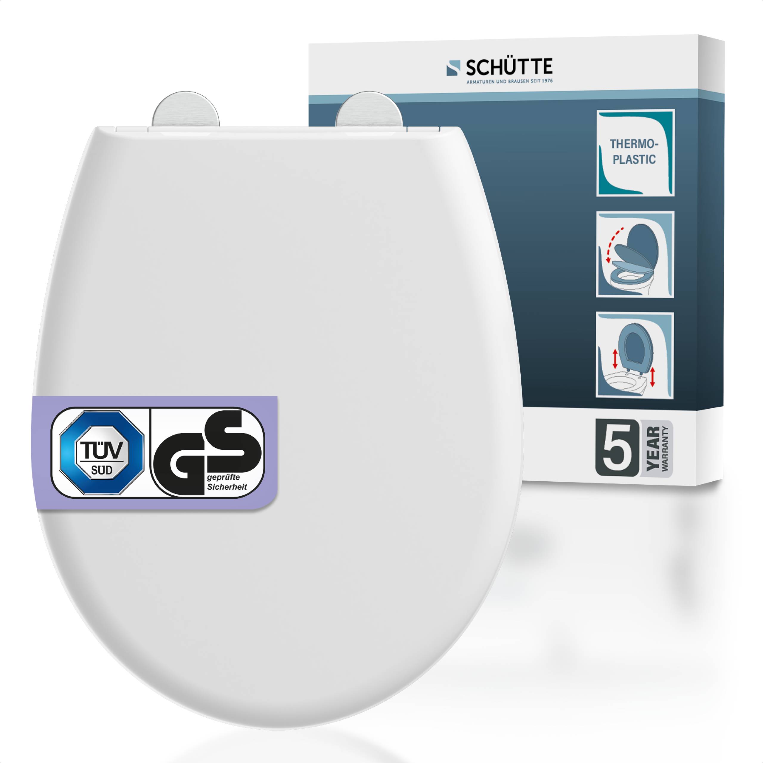 Thermoplast WC-Sitz WHITE, PREMIUM, mit Absenkautomatik und Schnellverschluss