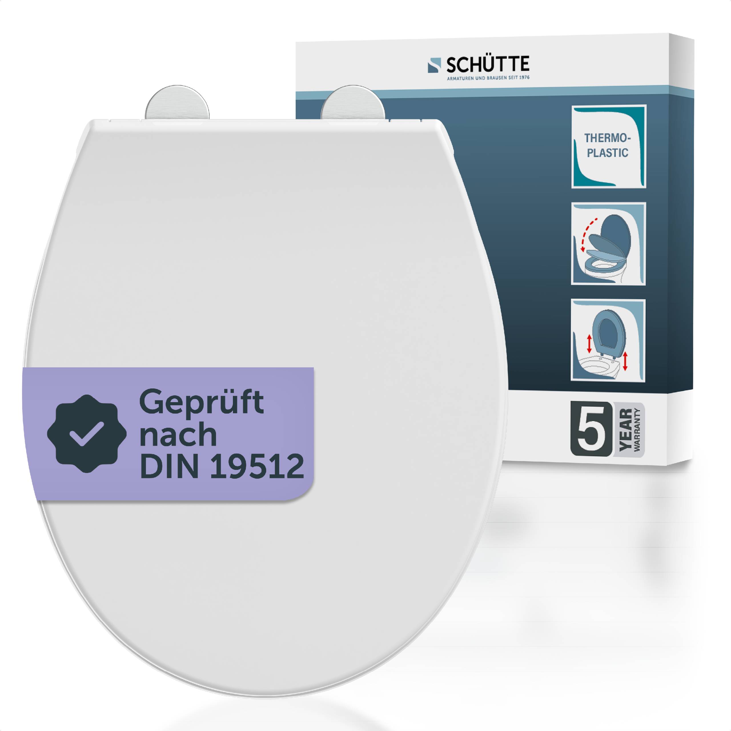 Thermoplast WC-Sitz WHITE, PREMIUM, mit Absenkautomatik und Schnellverschluss
