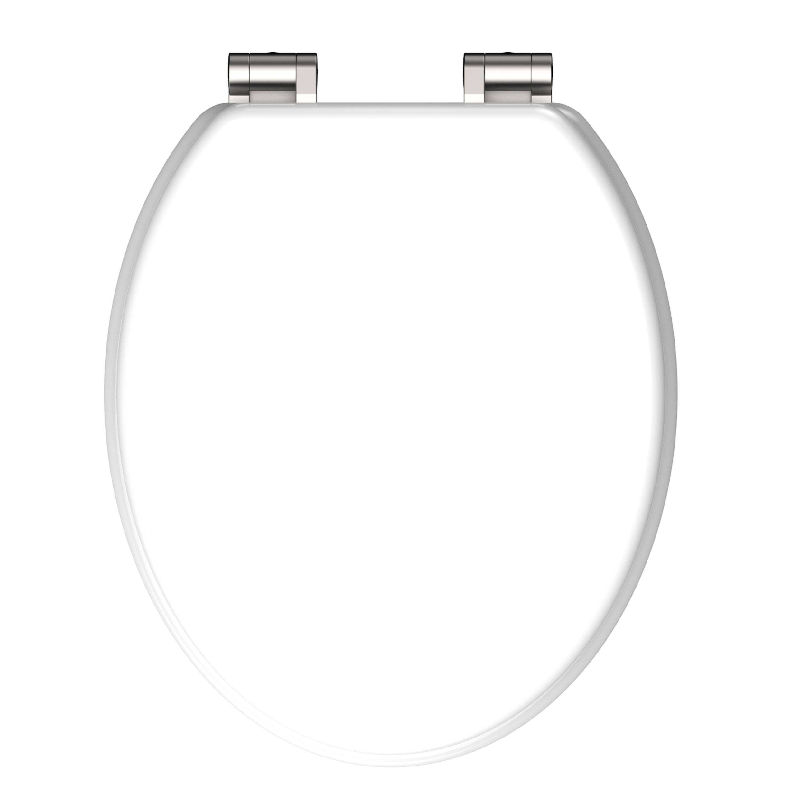 Holzkern WC-Sitz WHITE, mit Absenkautomatik