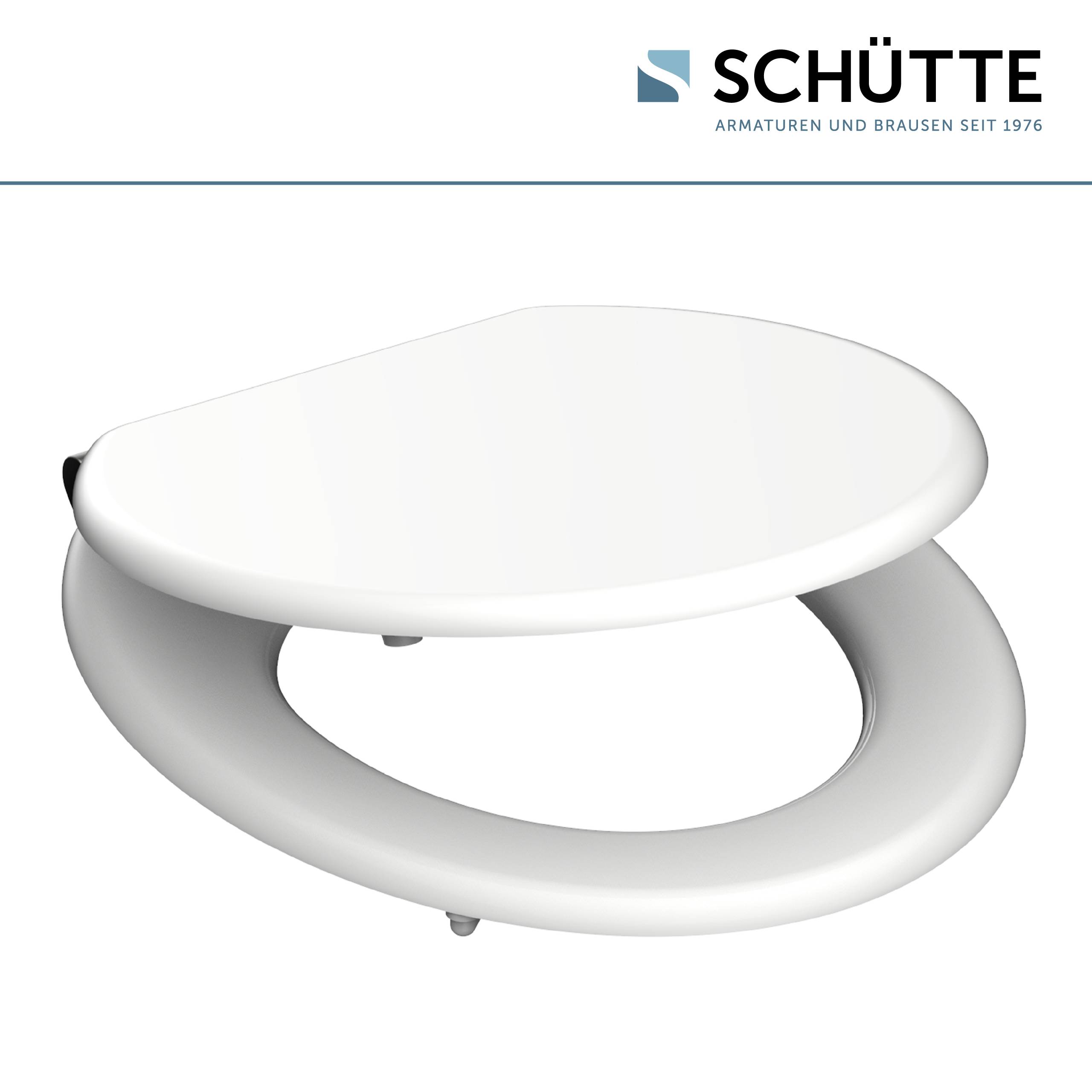 Holzkern WC-Sitz WHITE, mit Absenkautomatik