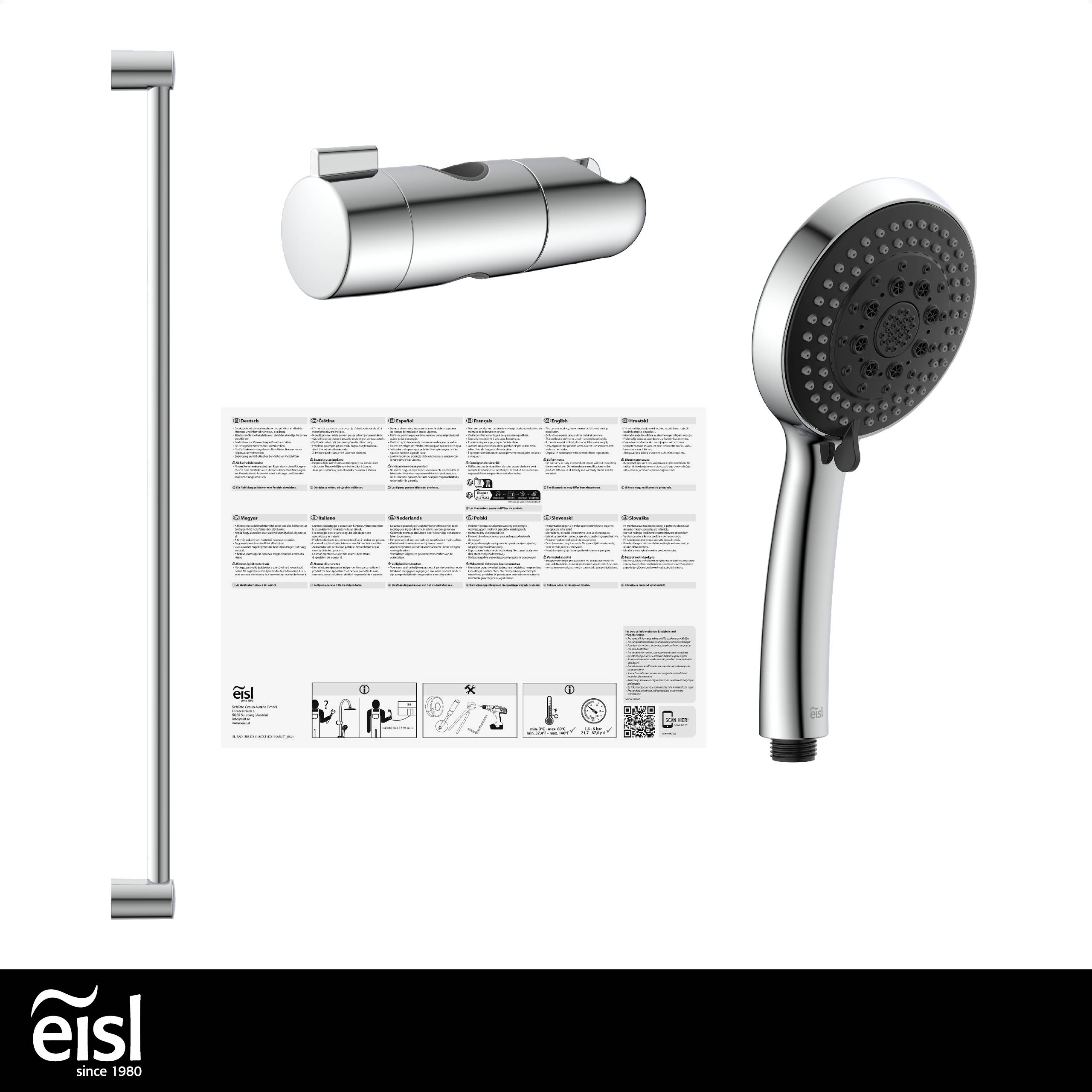 SPEED Stangenbrause-Set, Chrom