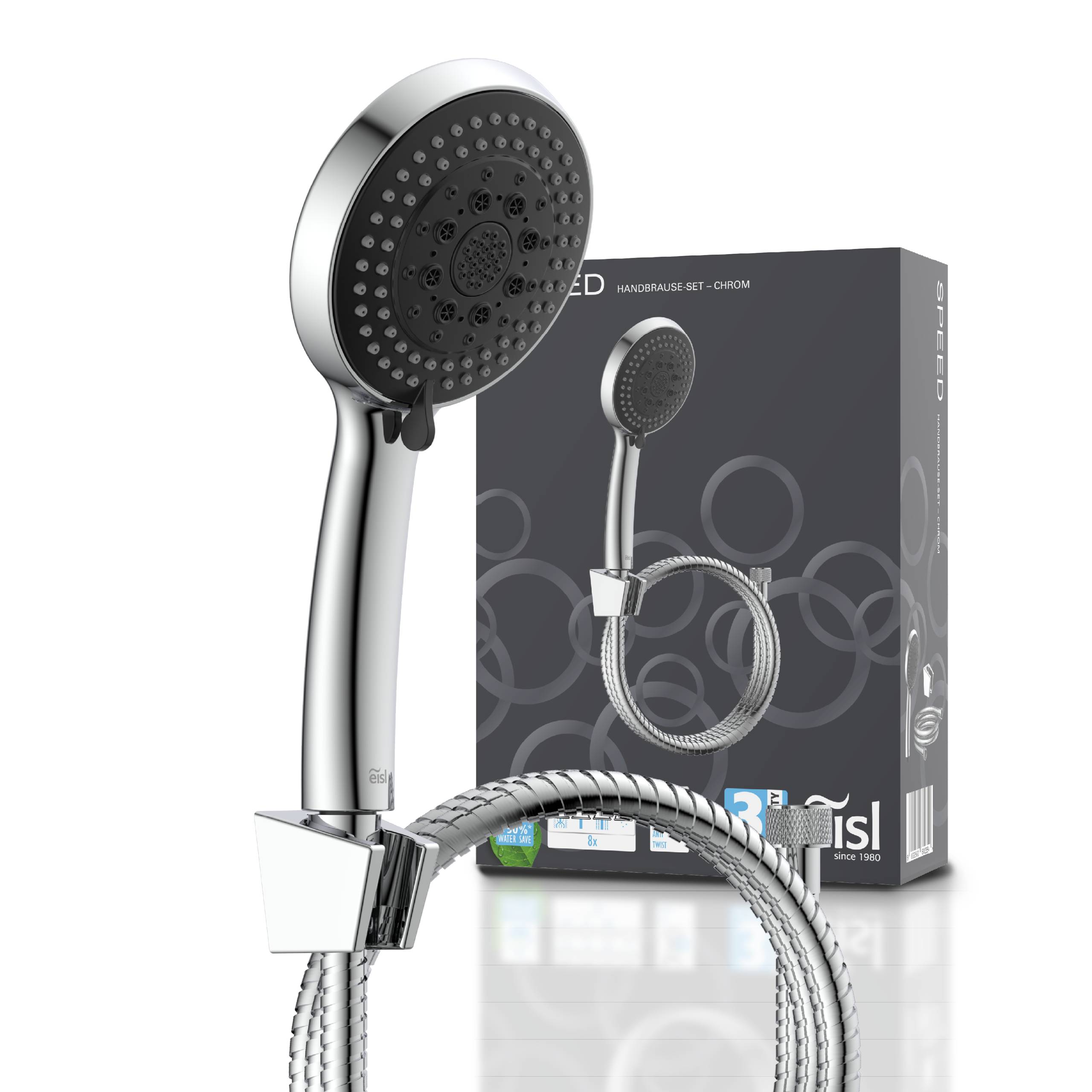 SPEED Handbrause-Set, Chrom